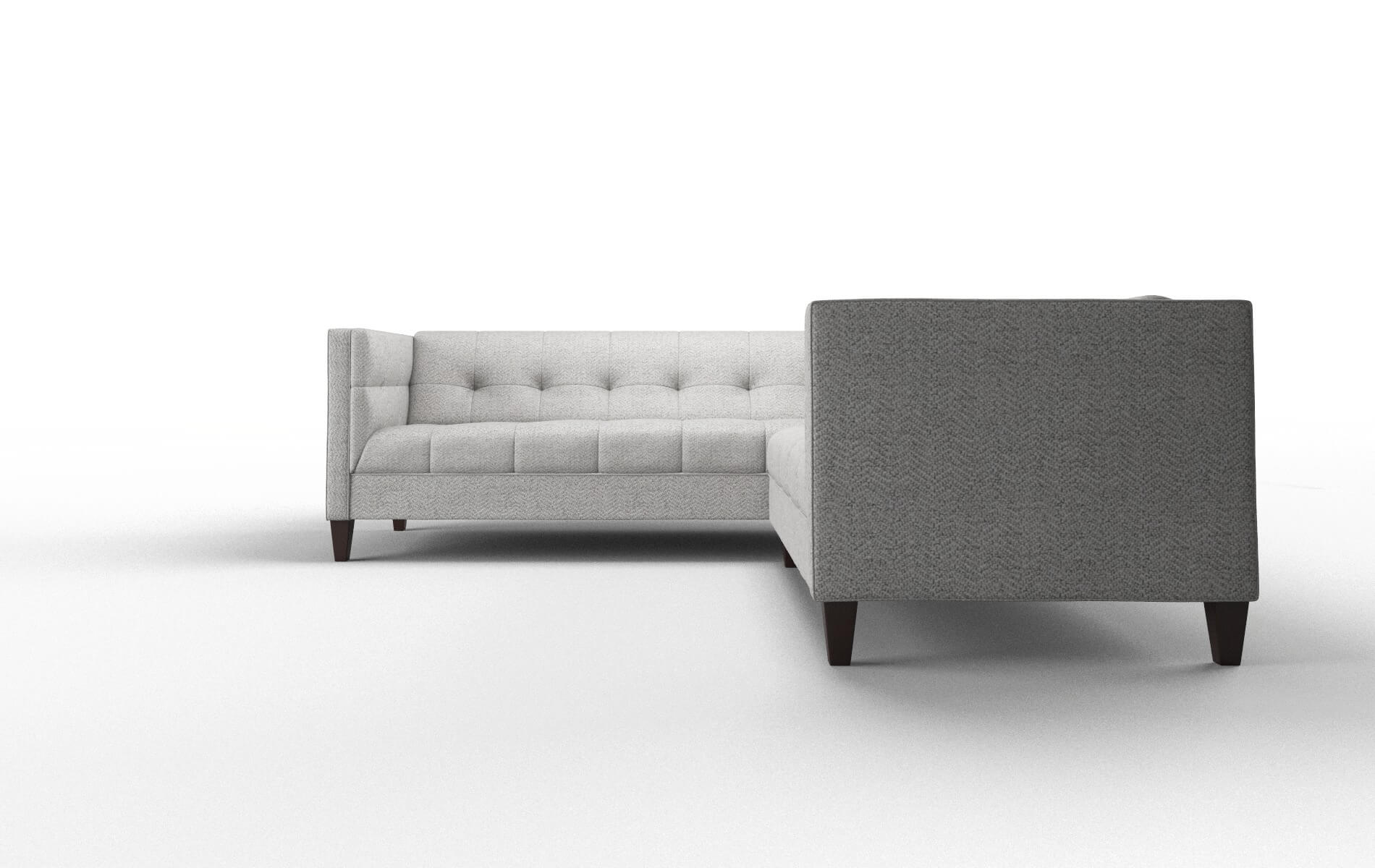 Messina Malibu Dove Sectional espresso legs 5