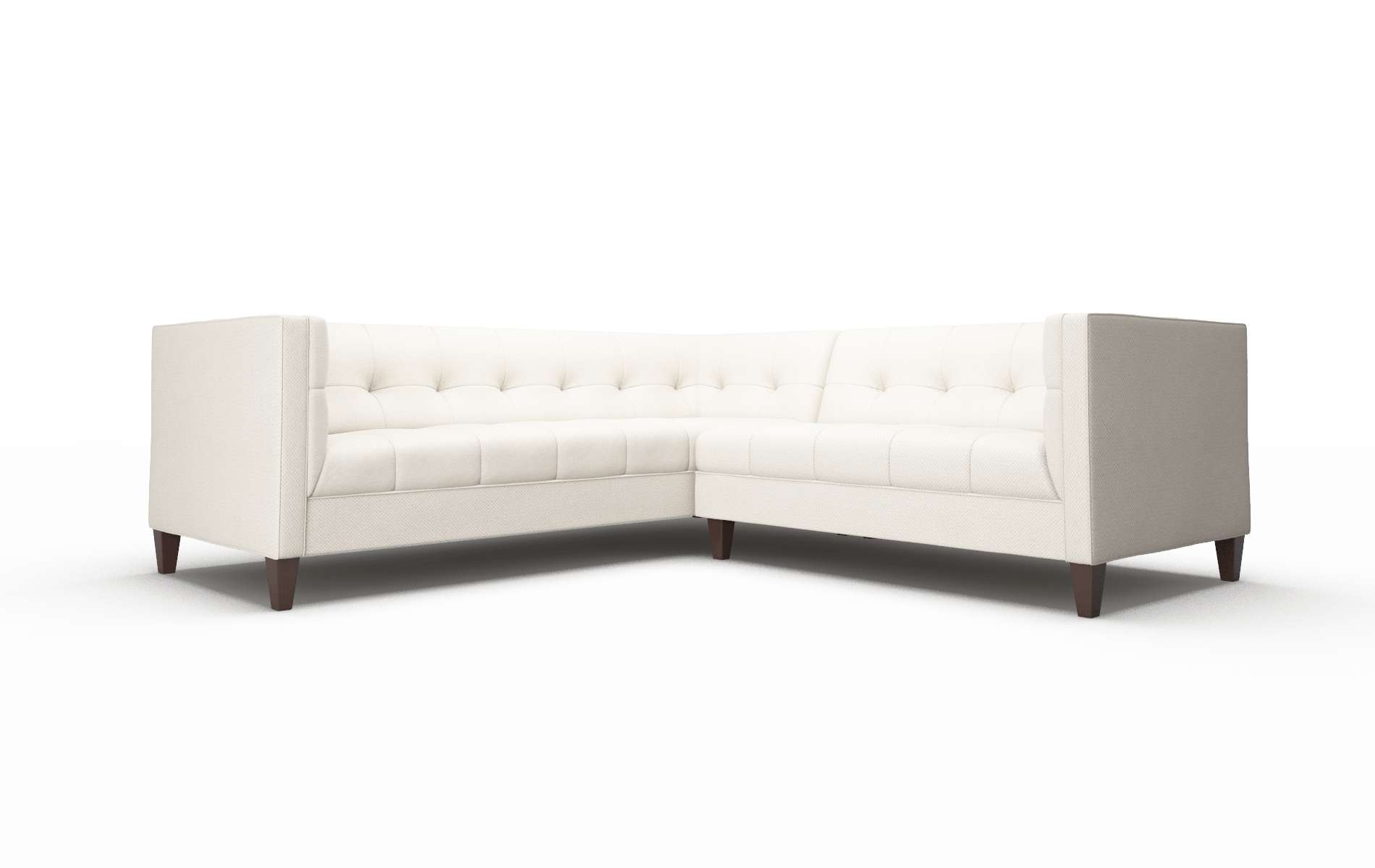 Messina Malibu linen Sectional Espresso Legs  1