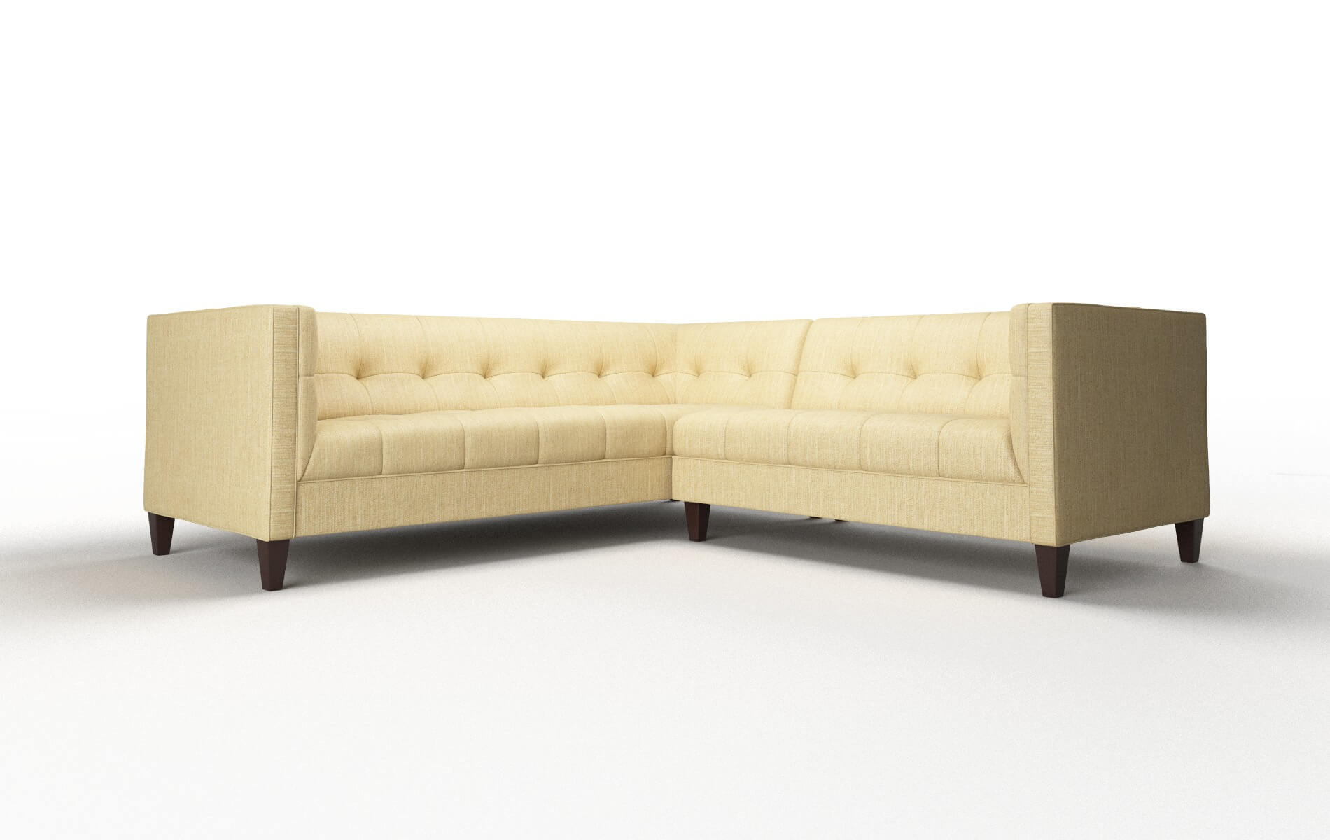 Messina Malibu Maize Sectional espresso legs 1