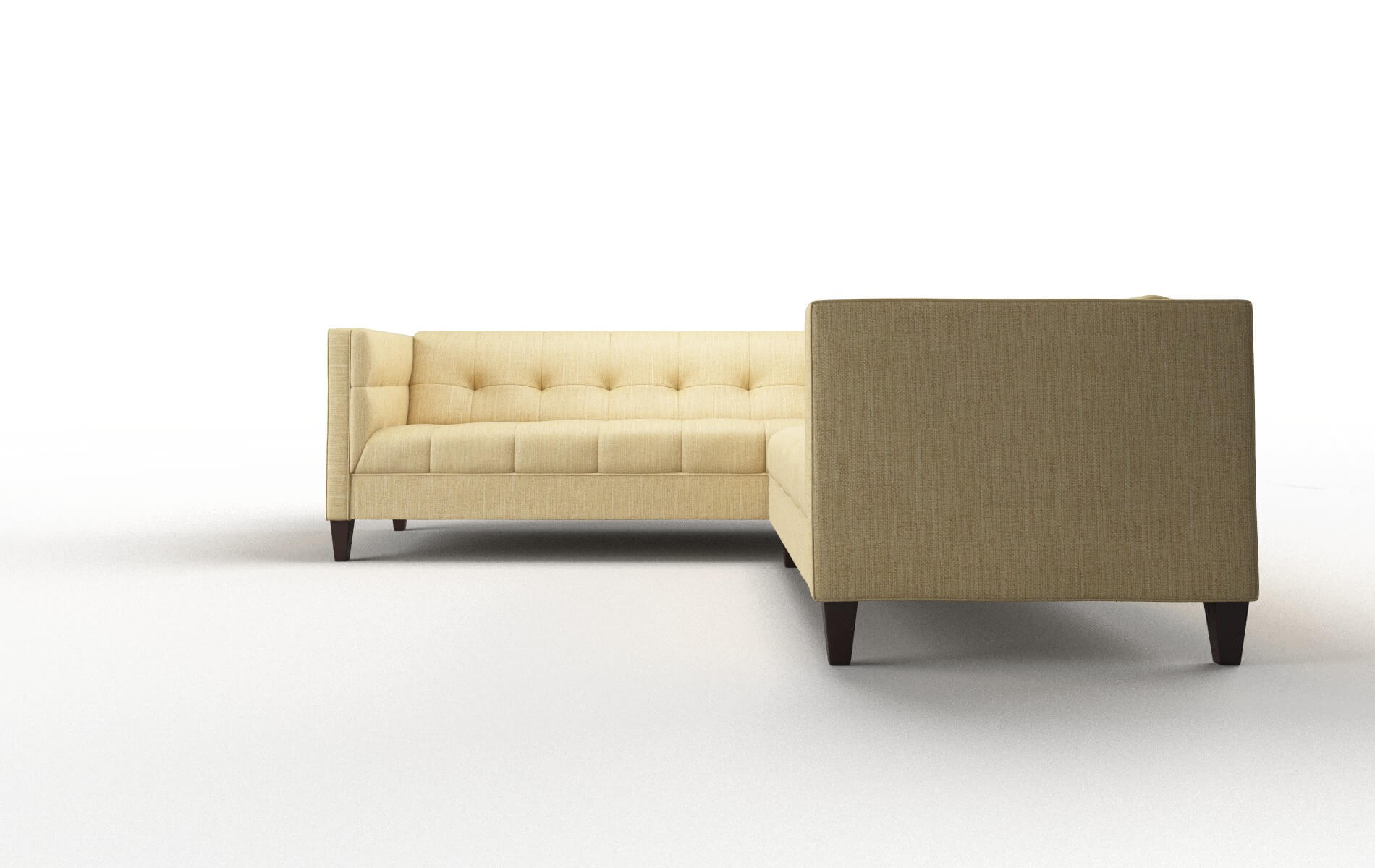 Messina Malibu Maize Sectional espresso legs 5