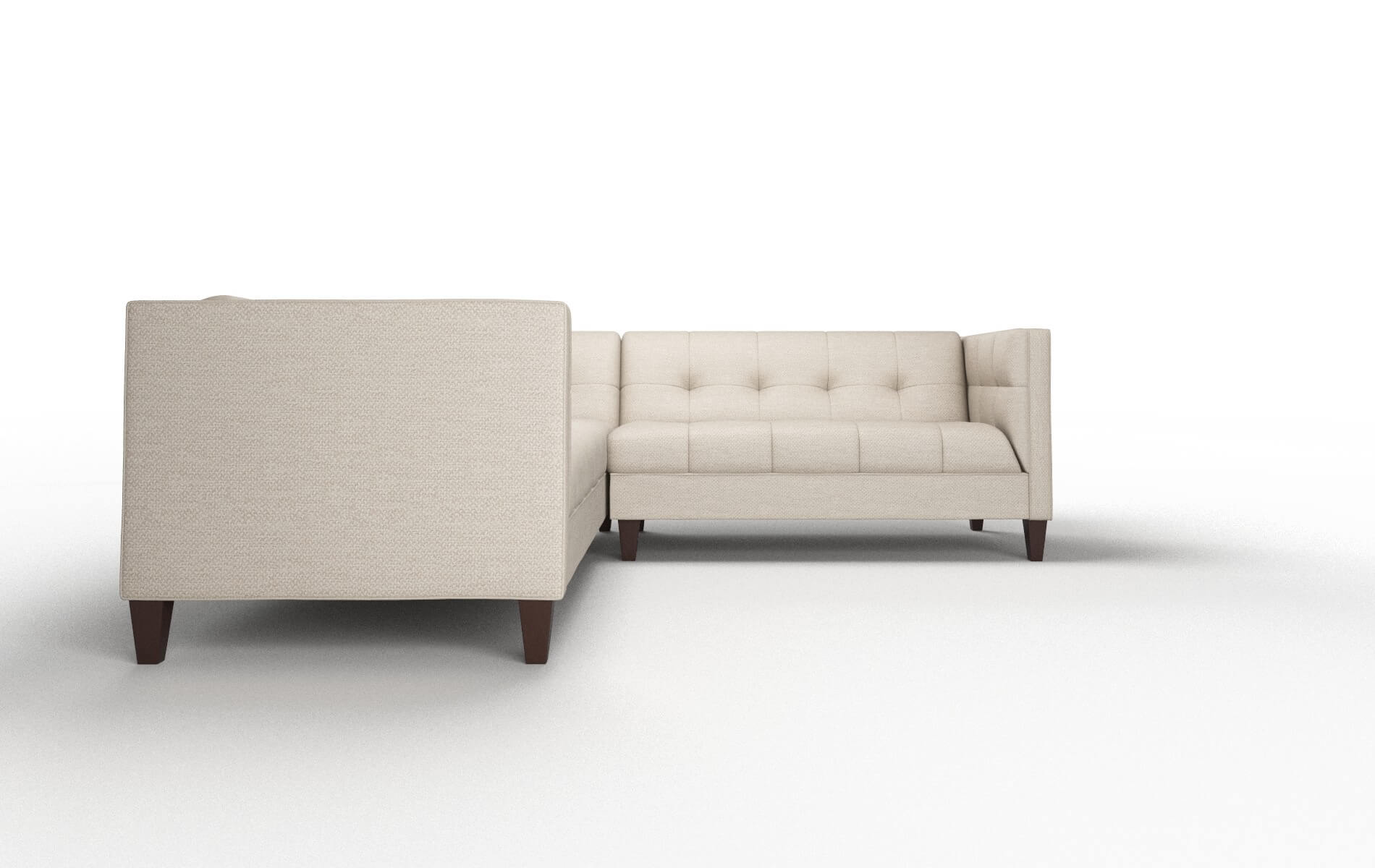 Messina Naples Almond Sectional espresso legs 2