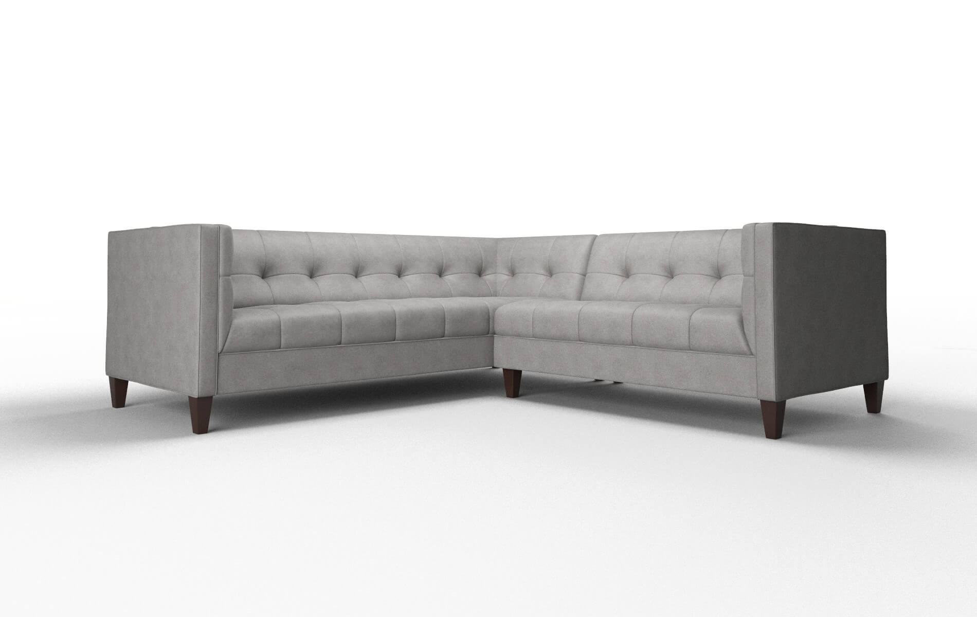 Messina Noble Smoke Sectional espresso legs 1