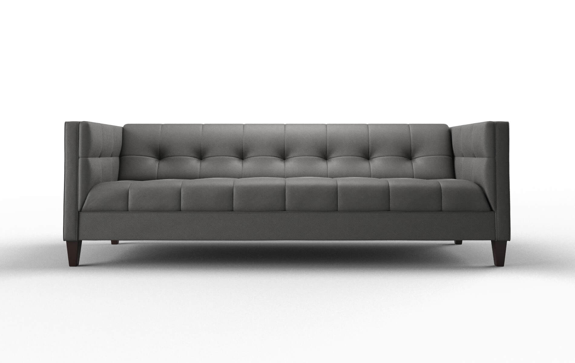 Messina Oakley Charcoal Sofa espresso legs 1