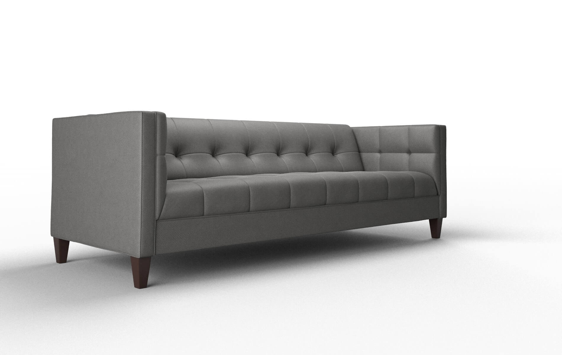 Messina Oakley Charcoal Sofa espresso legs 2