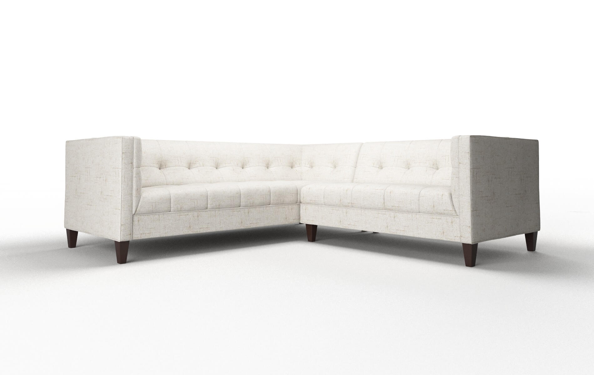 Messina Oceanside Natural Sectional espresso legs