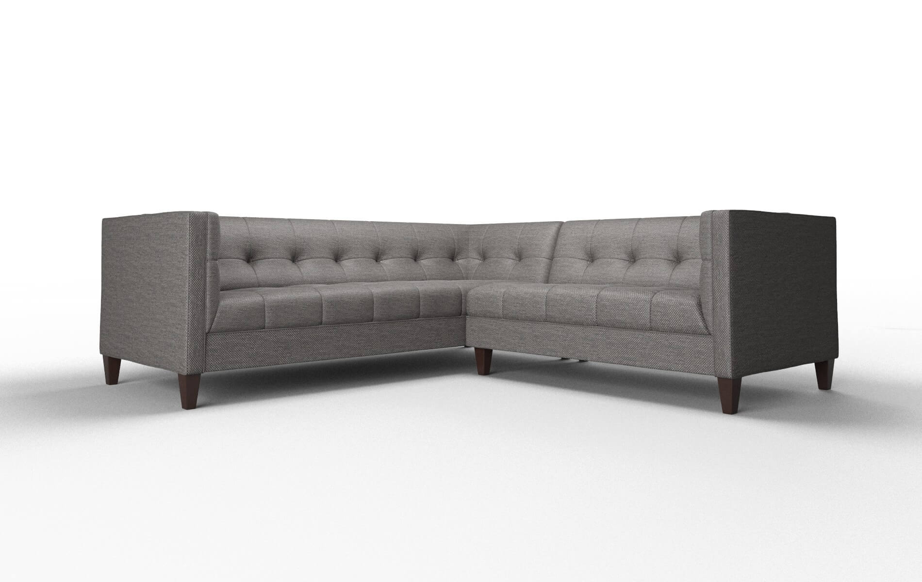 Messina Oscar Charcoal Sectional espresso legs 1