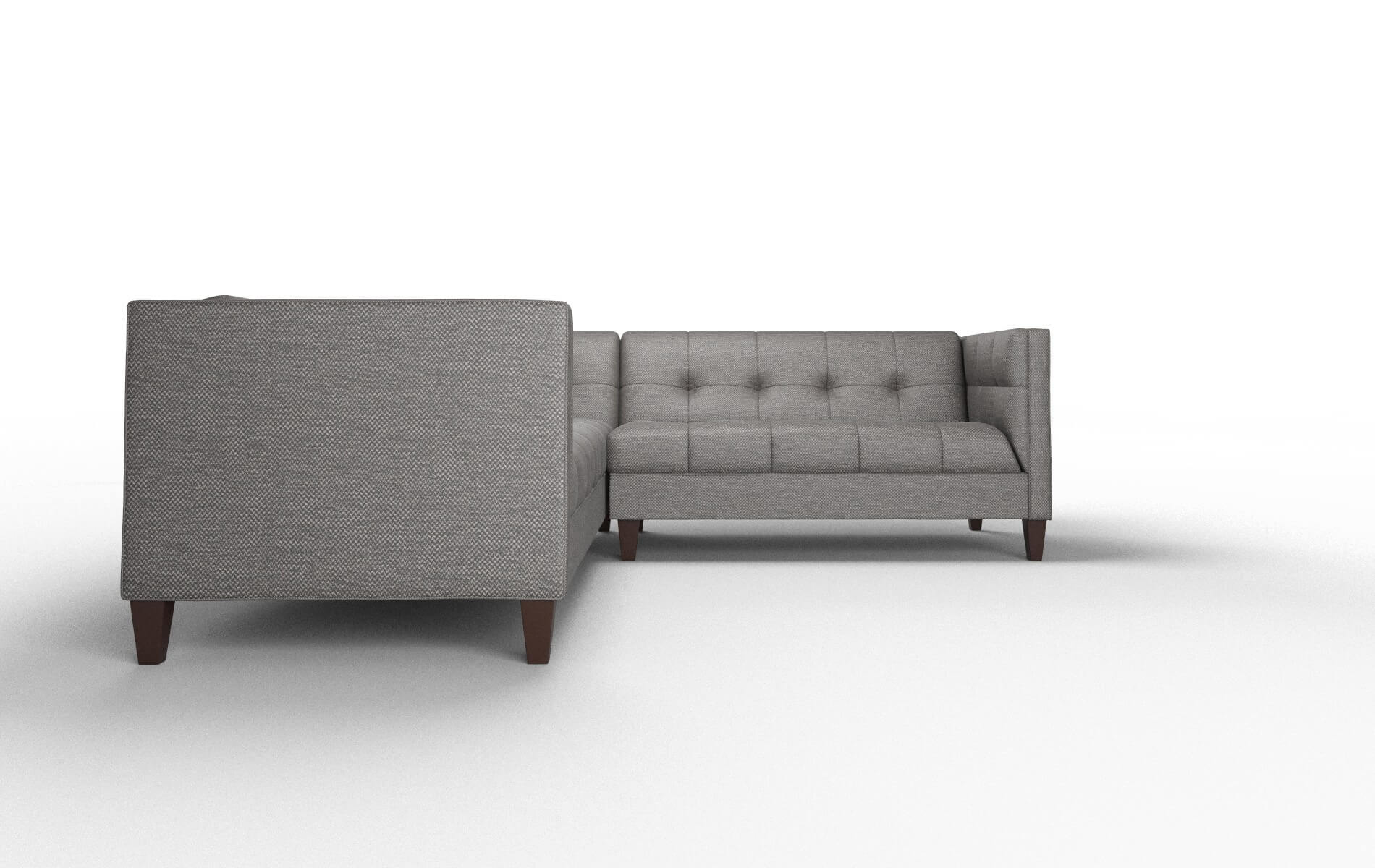 Messina Oscar Charcoal Sectional espresso legs 2