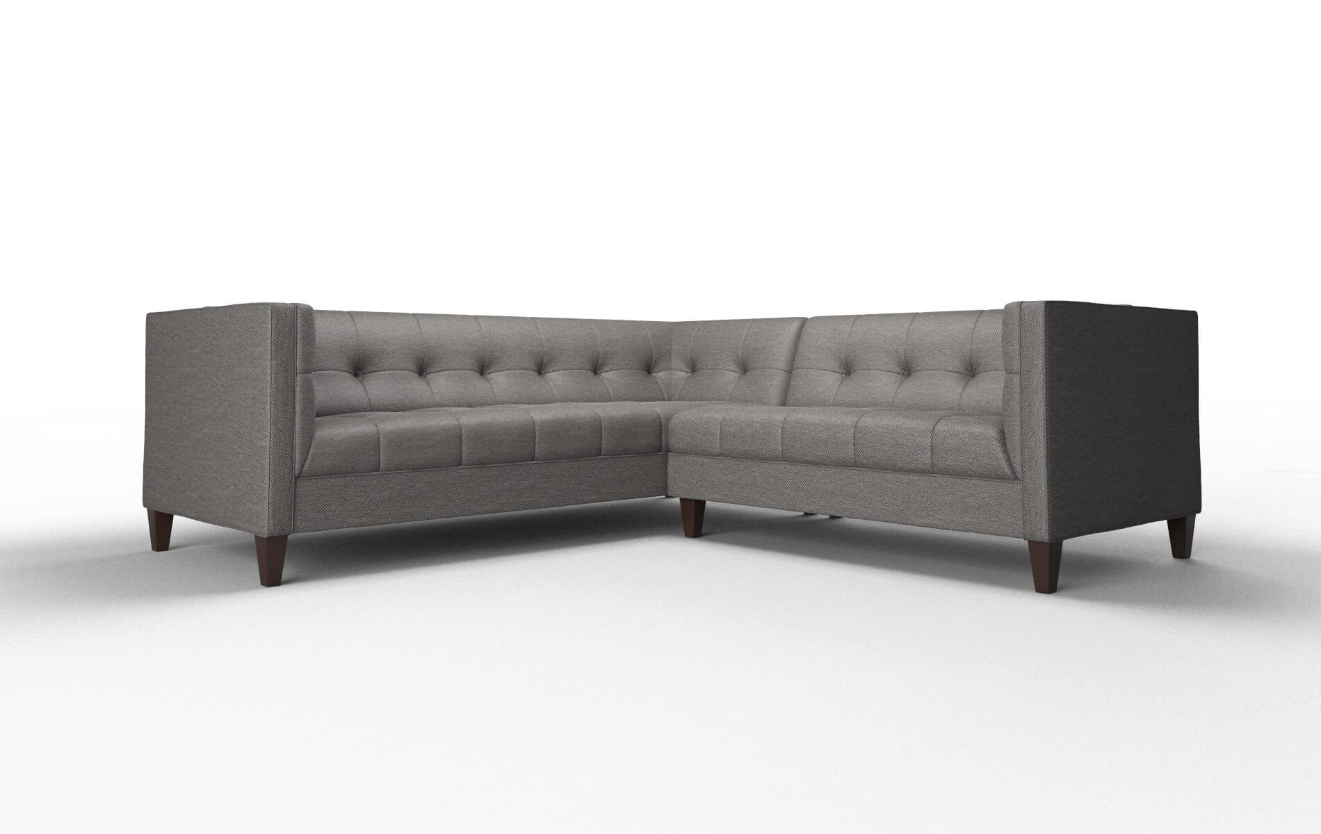 Messina Oscar Grey Sectional espresso legs 1