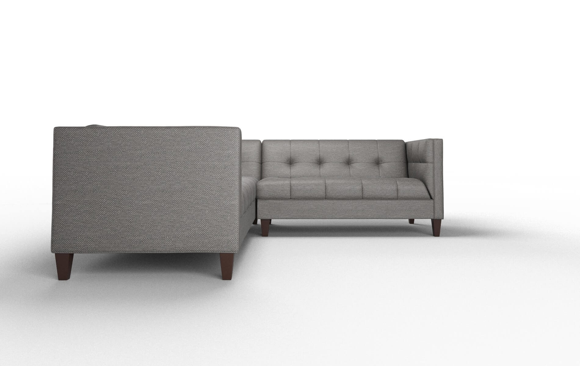 Messina Oscar Grey Sectional espresso legs 2