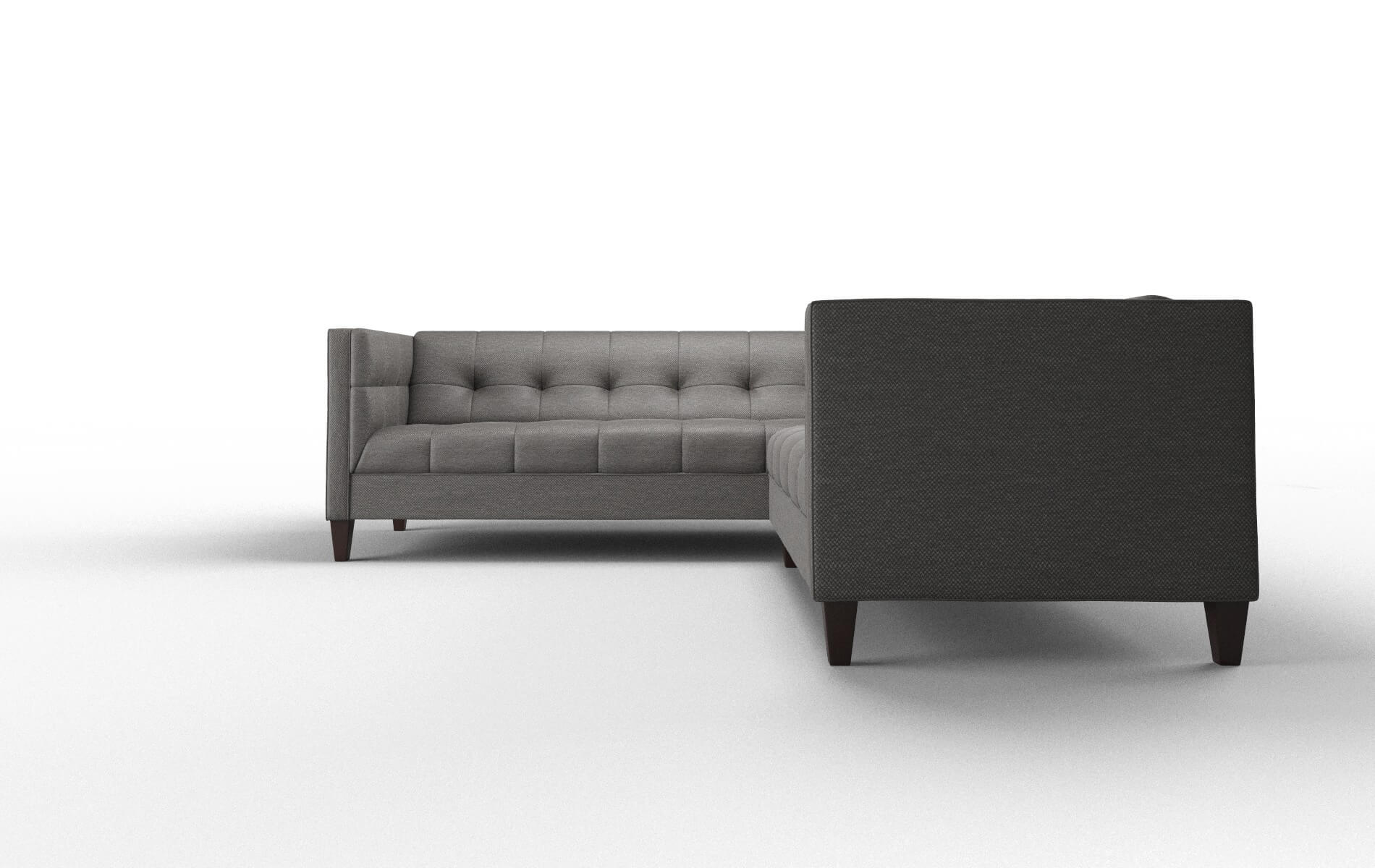 Messina Oscar Grey Sectional espresso legs 5