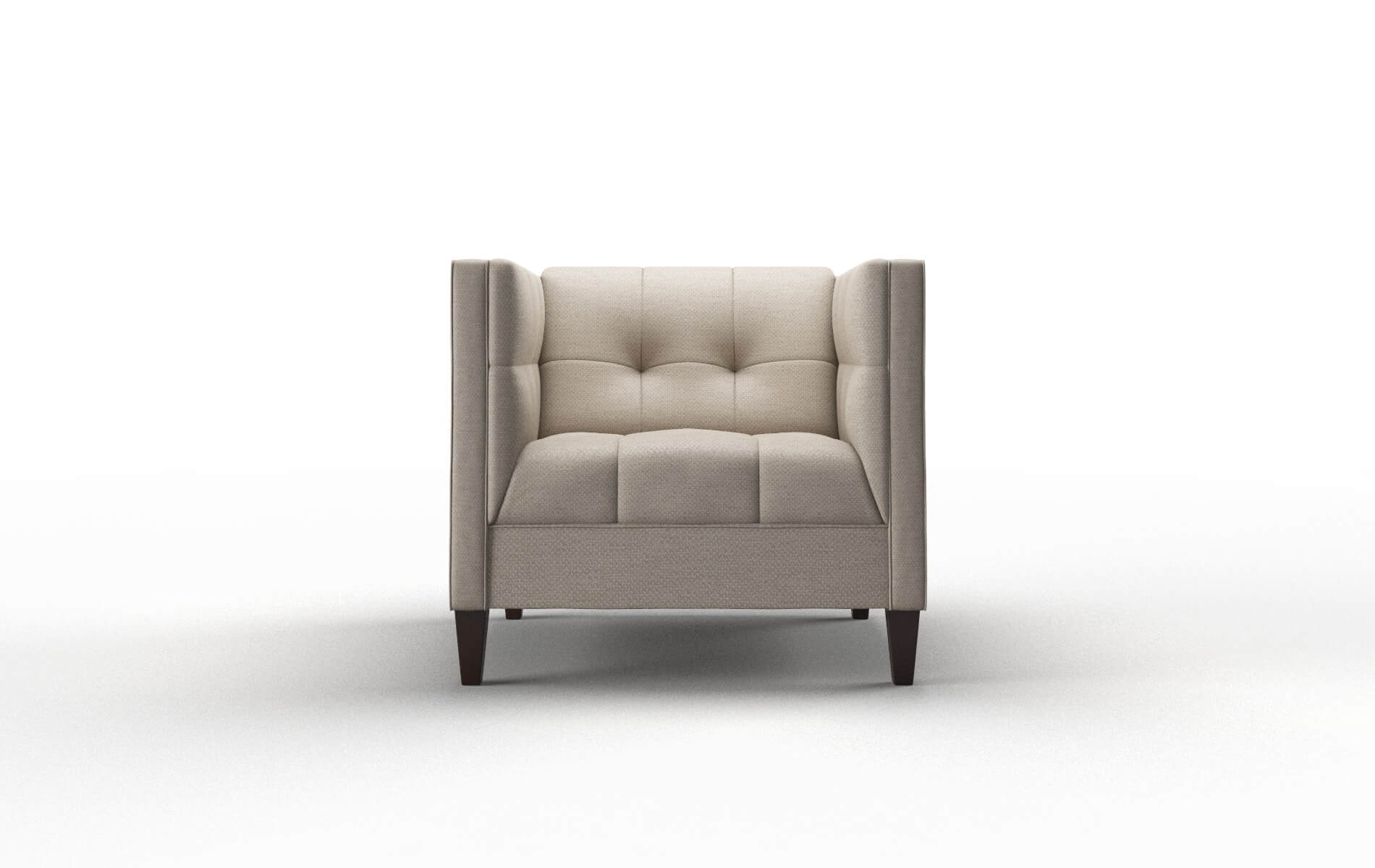 Messina Oscar Linen Chair espresso legs 1