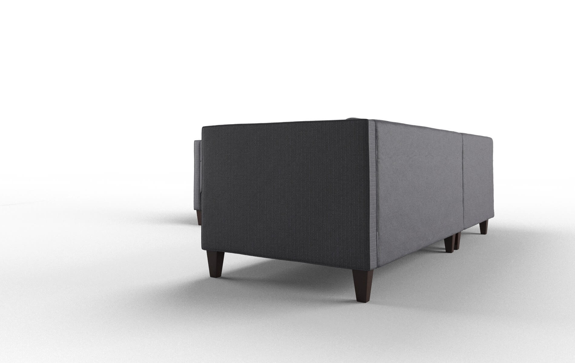 Messina Parker Charcoal Sectional espresso legs 4