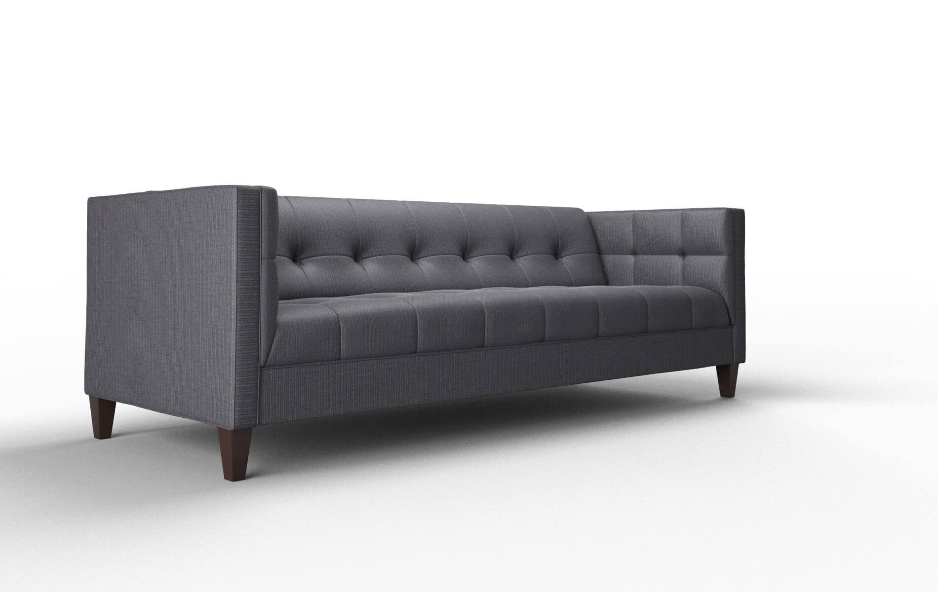 Messina Parker Charcoal Sofa espresso legs 2