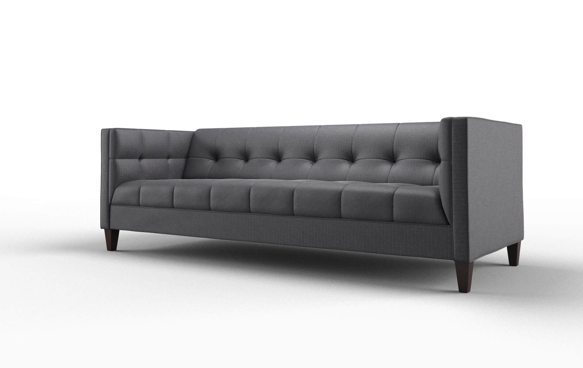 Messina Parker Charcoal Sofa espresso legs 4