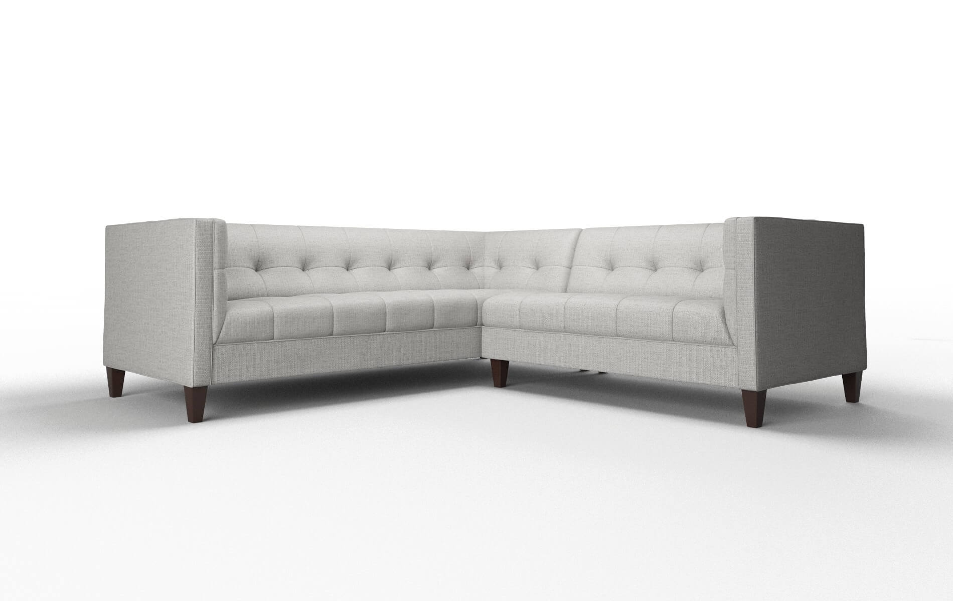 Messina Parker Silver Sectional espresso legs