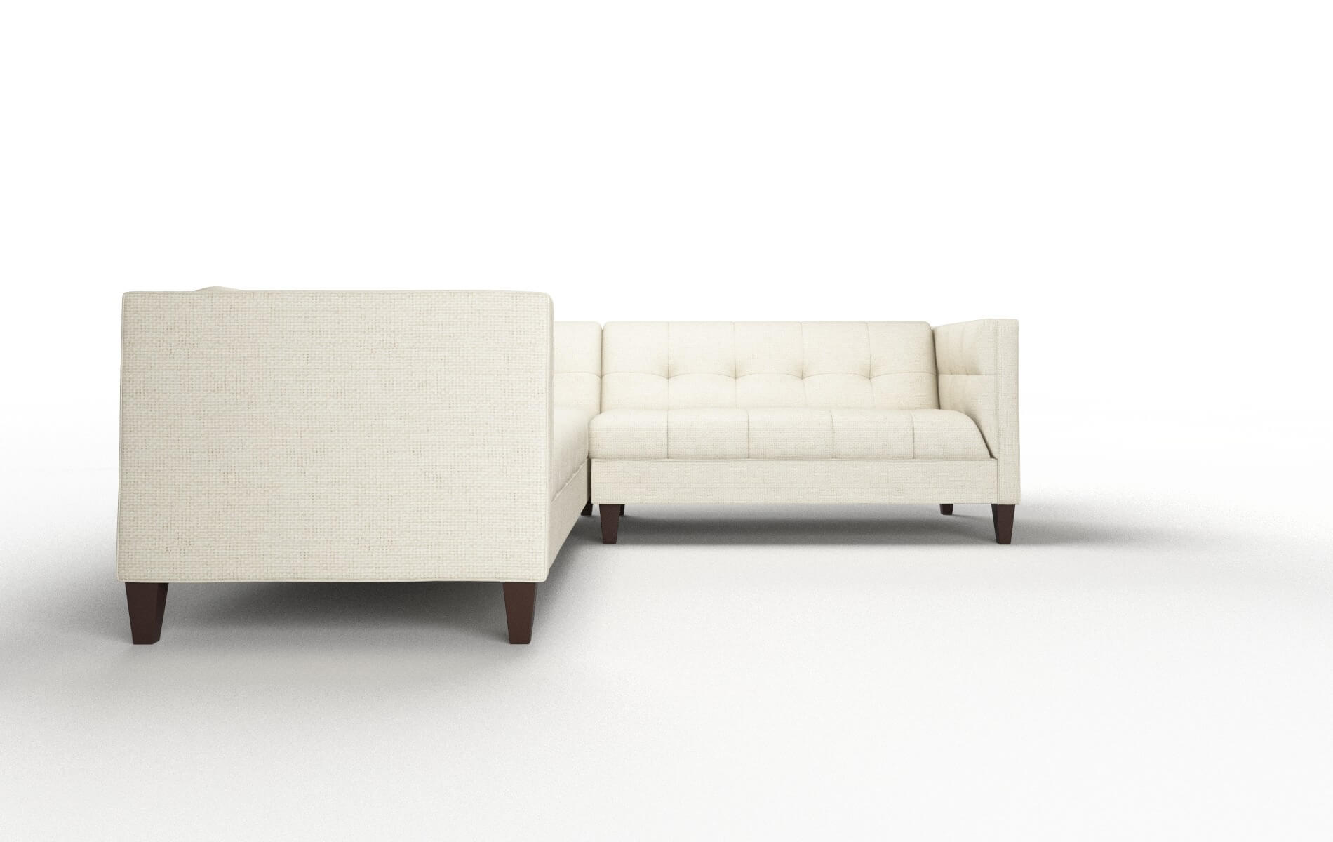 Messina Phoenix Ivory Sectional espresso legs 2