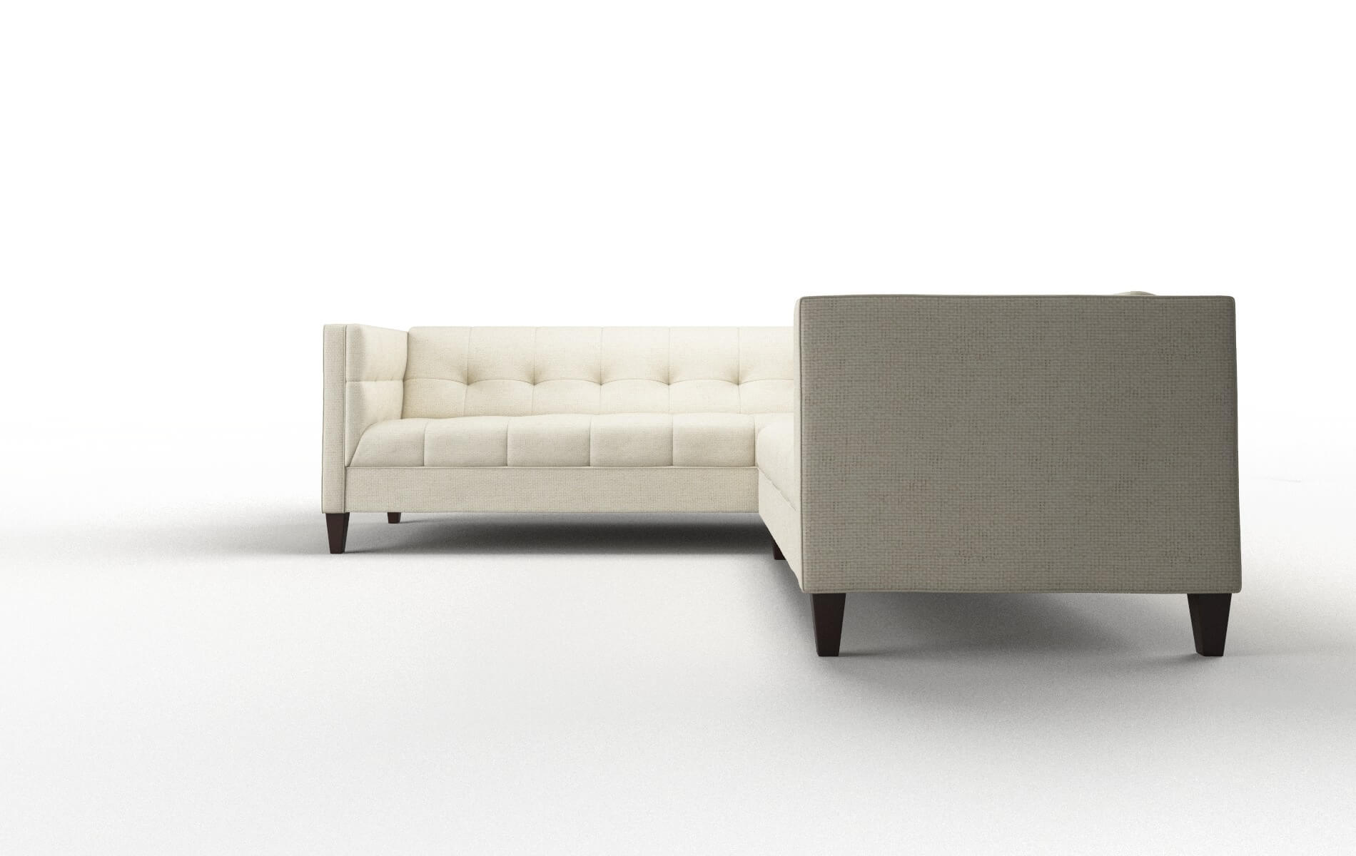 Messina Phoenix Ivory Sectional espresso legs 5