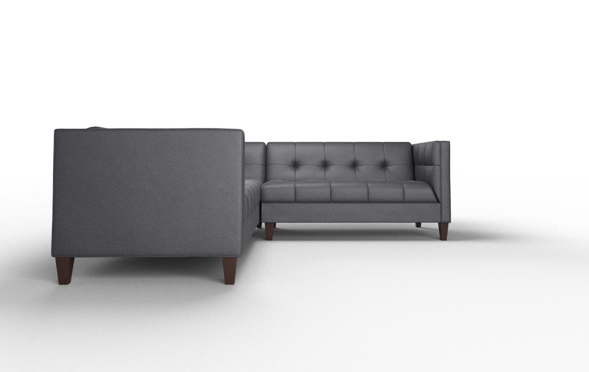 Messina Redondo Navy Sectional espresso legs 2