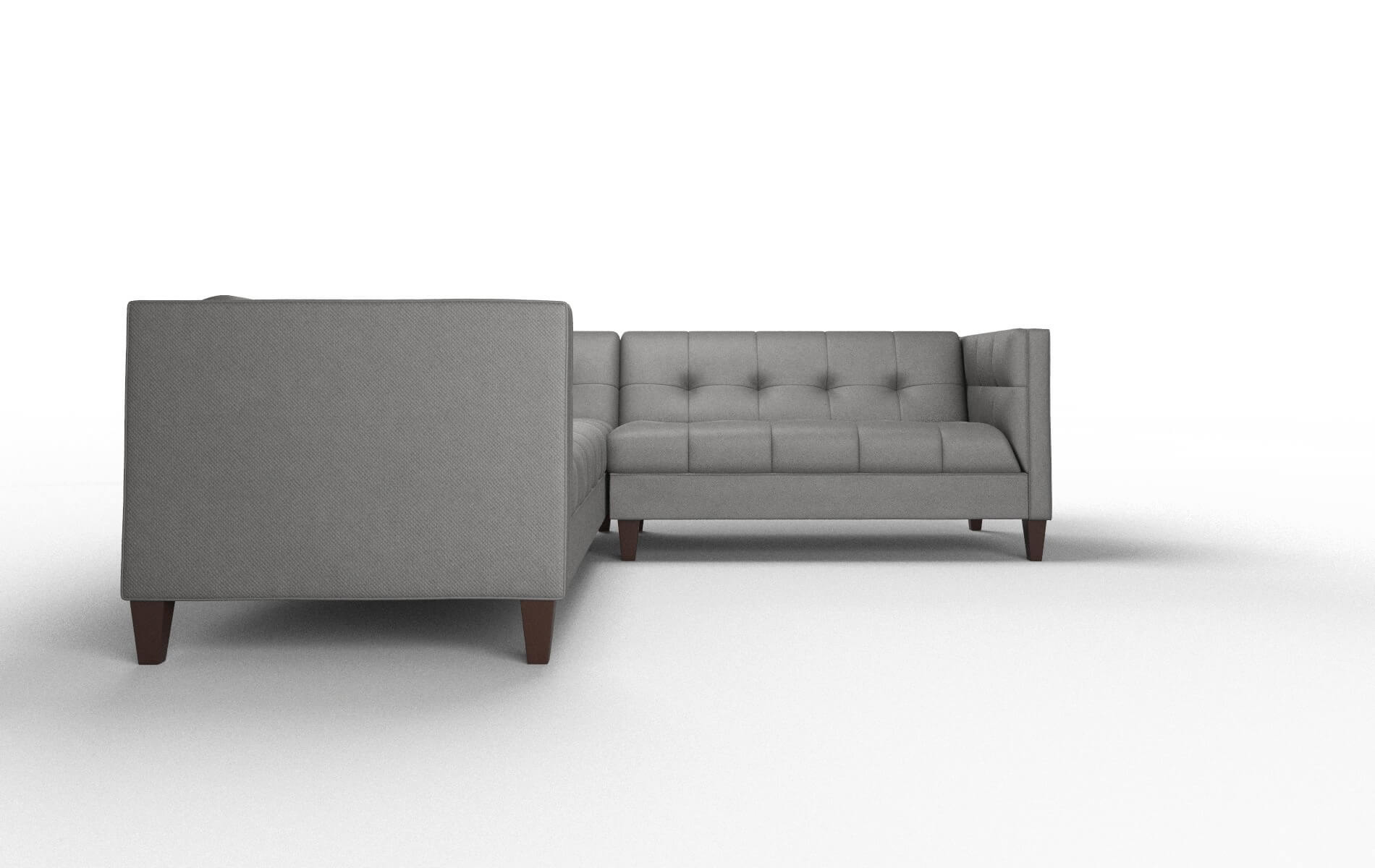 Messina Rocket Charcoal Sectional espresso legs 2