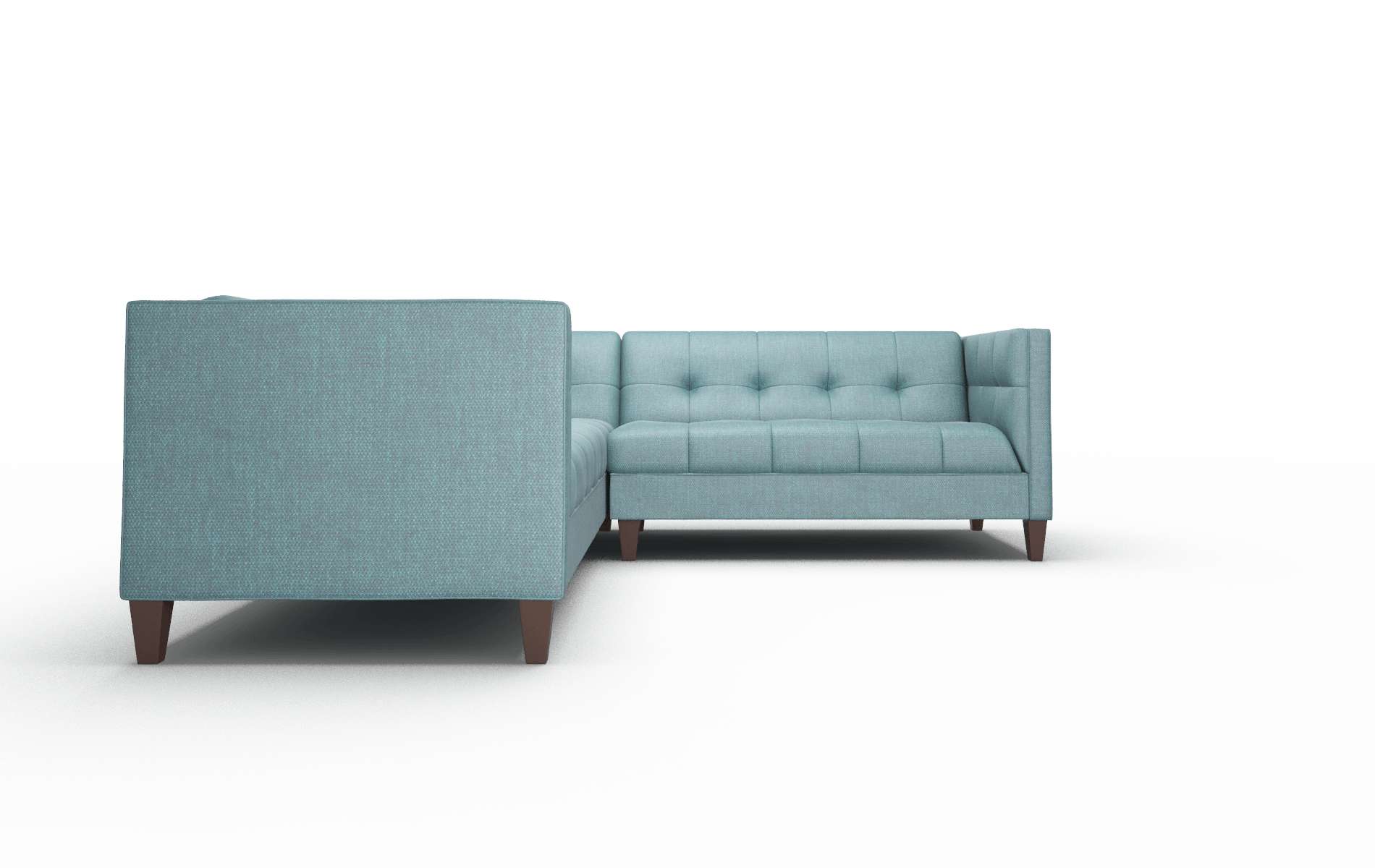 Messina Rocket Peacock Sectional espresso legs 2