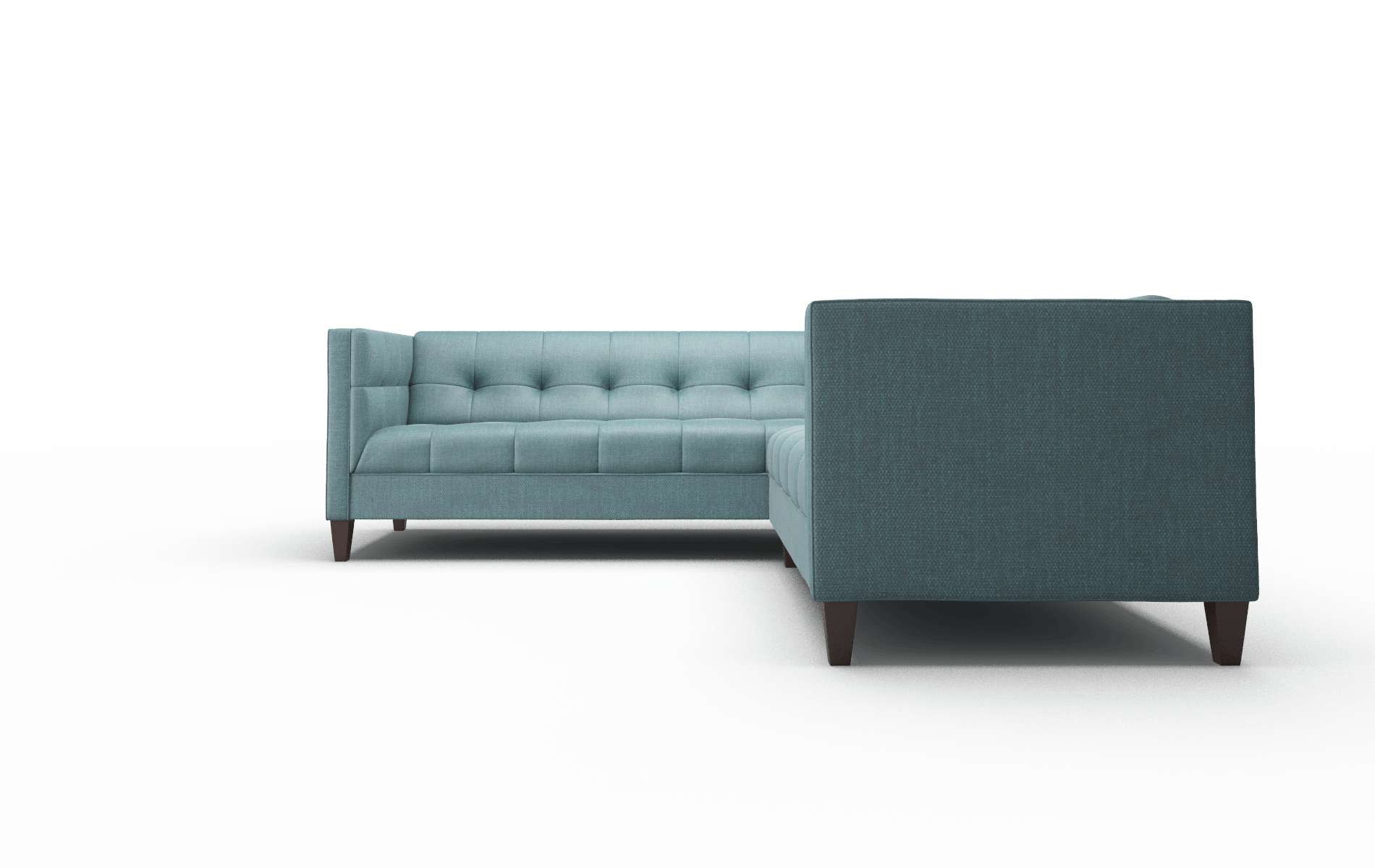 Messina Rocket Peacock Sectional espresso legs 5