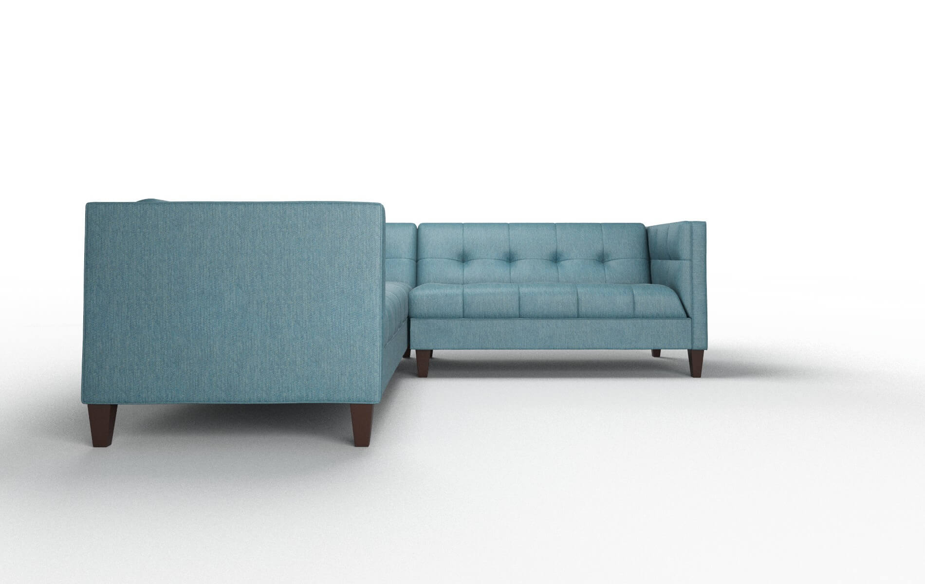 Messina Royale Electric_blue Sectional espresso legs 2