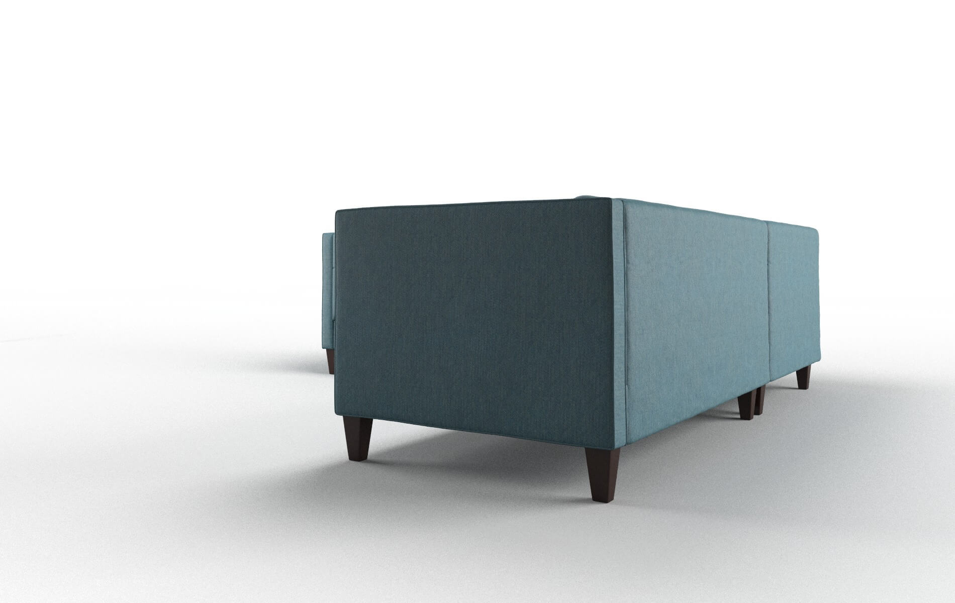 Messina Royale Electric_blue Sectional espresso legs 4
