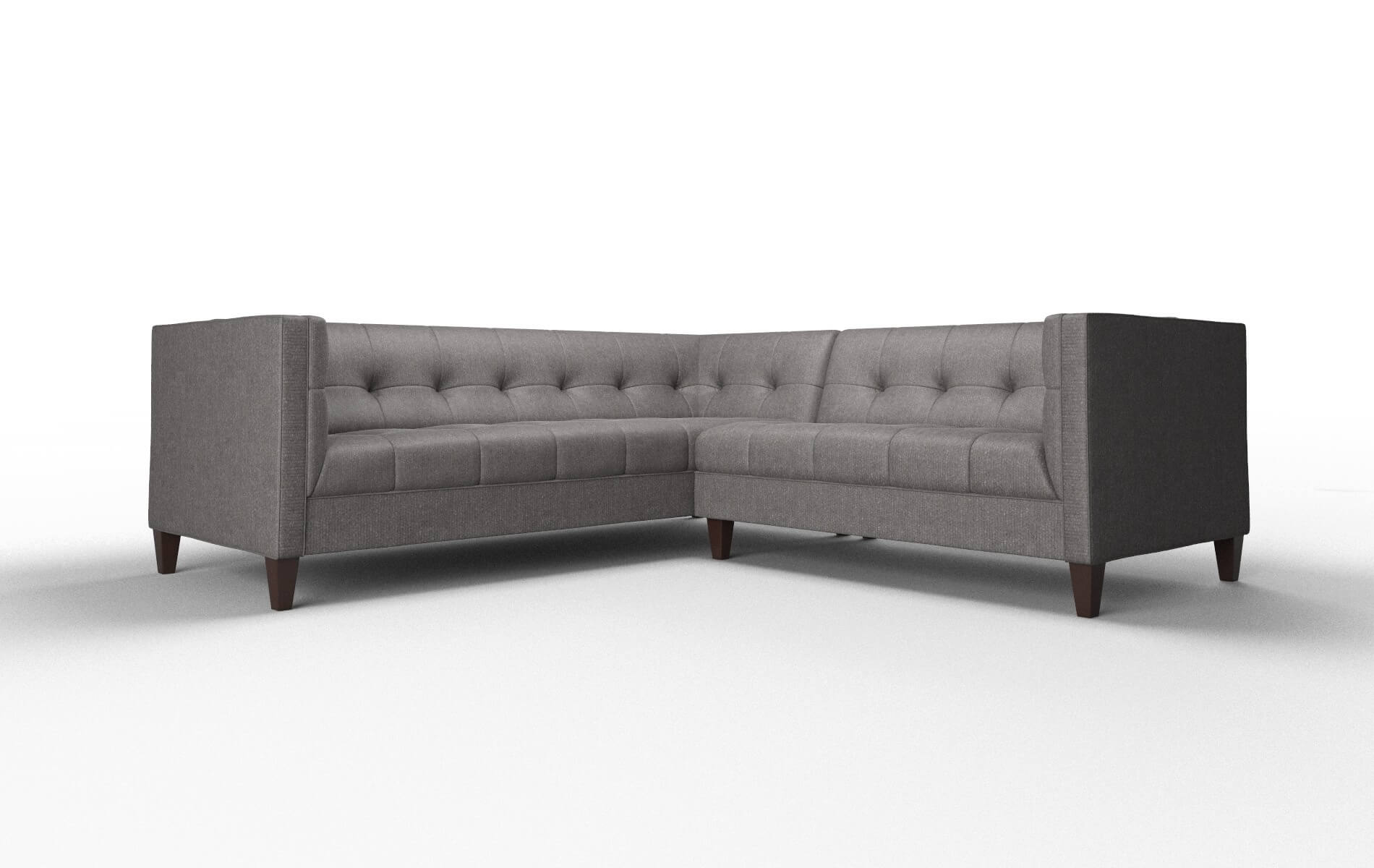 Messina Sasha Grey Sectional espresso legs 1