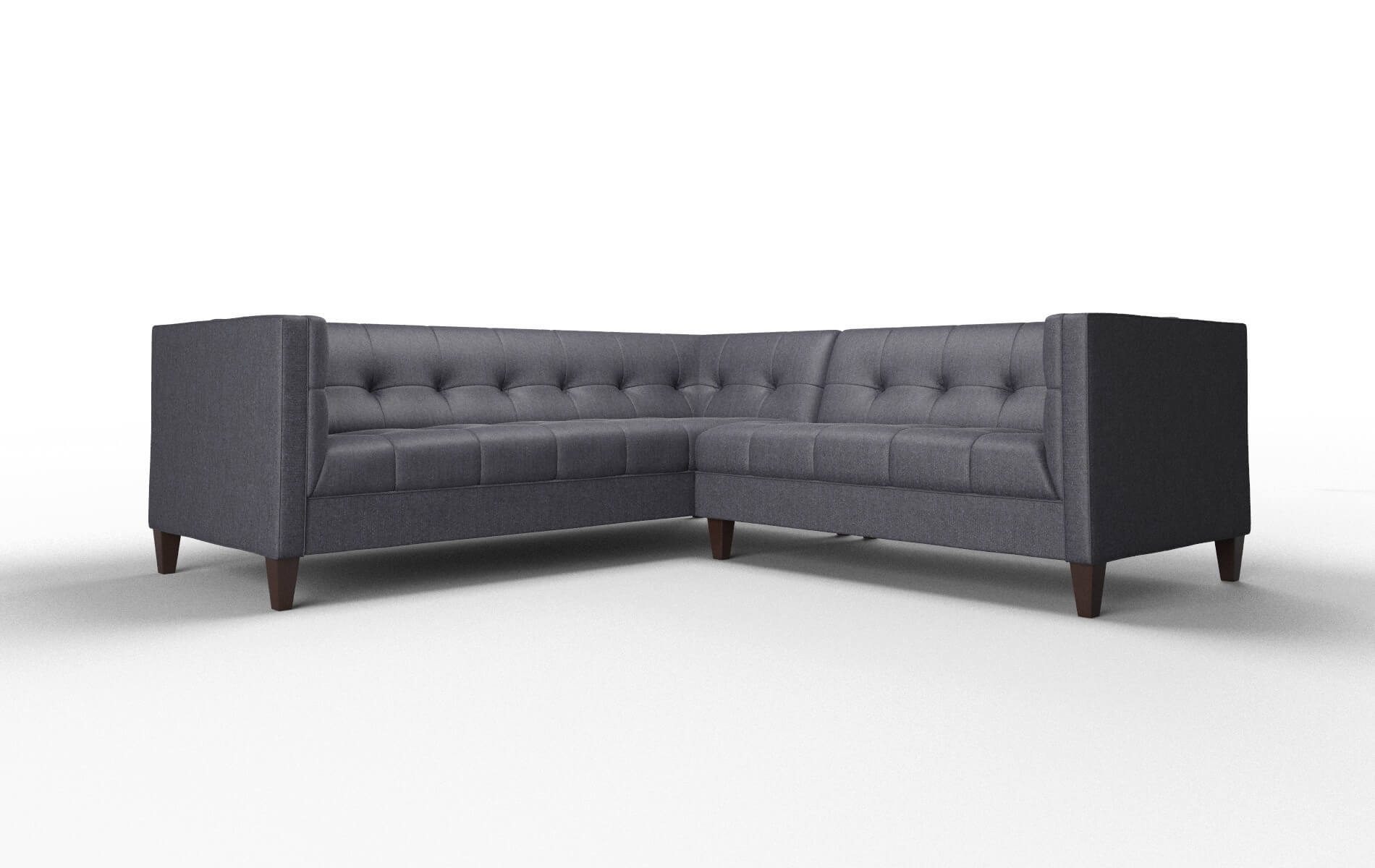 Messina Sasha navy Sectional Espresso Legs  1