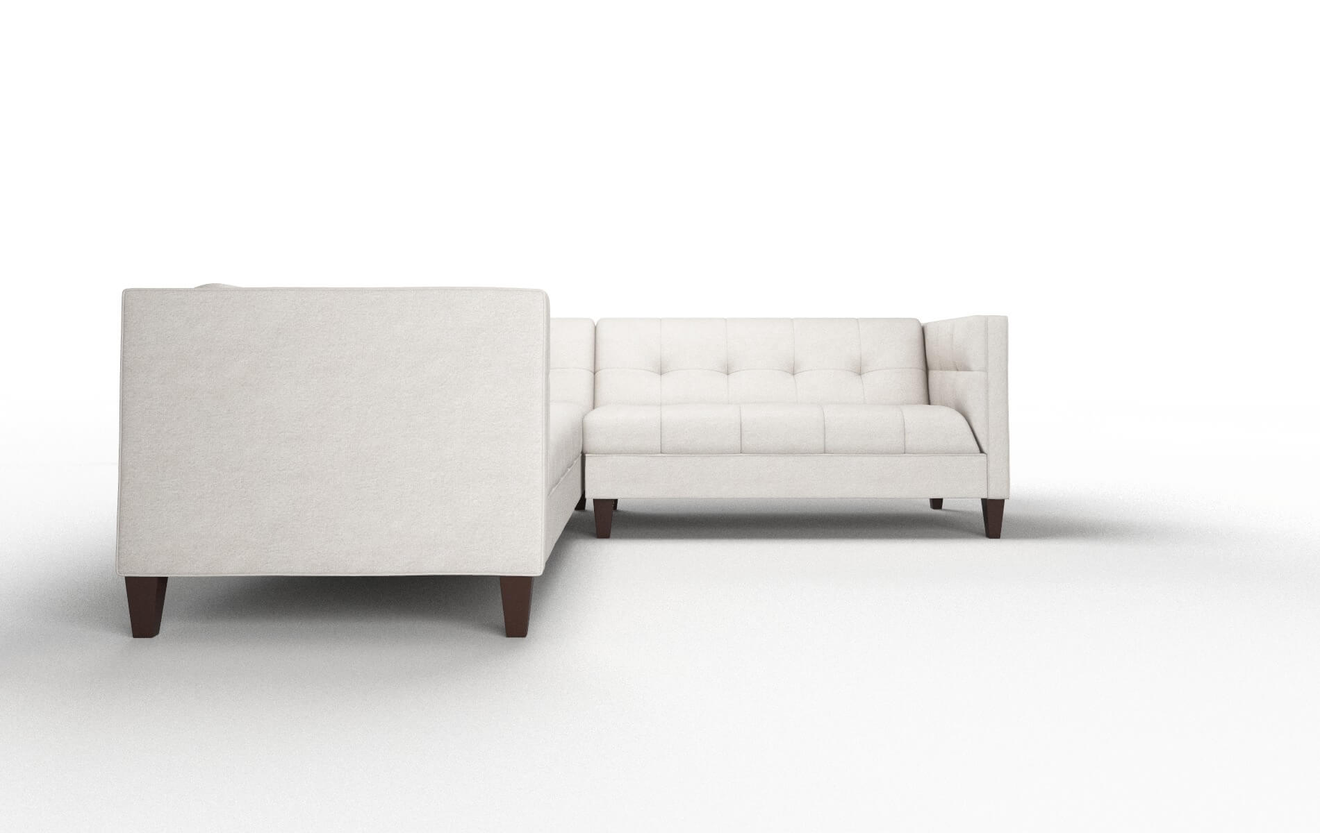 Messina Suave Dove Sectional espresso legs 2