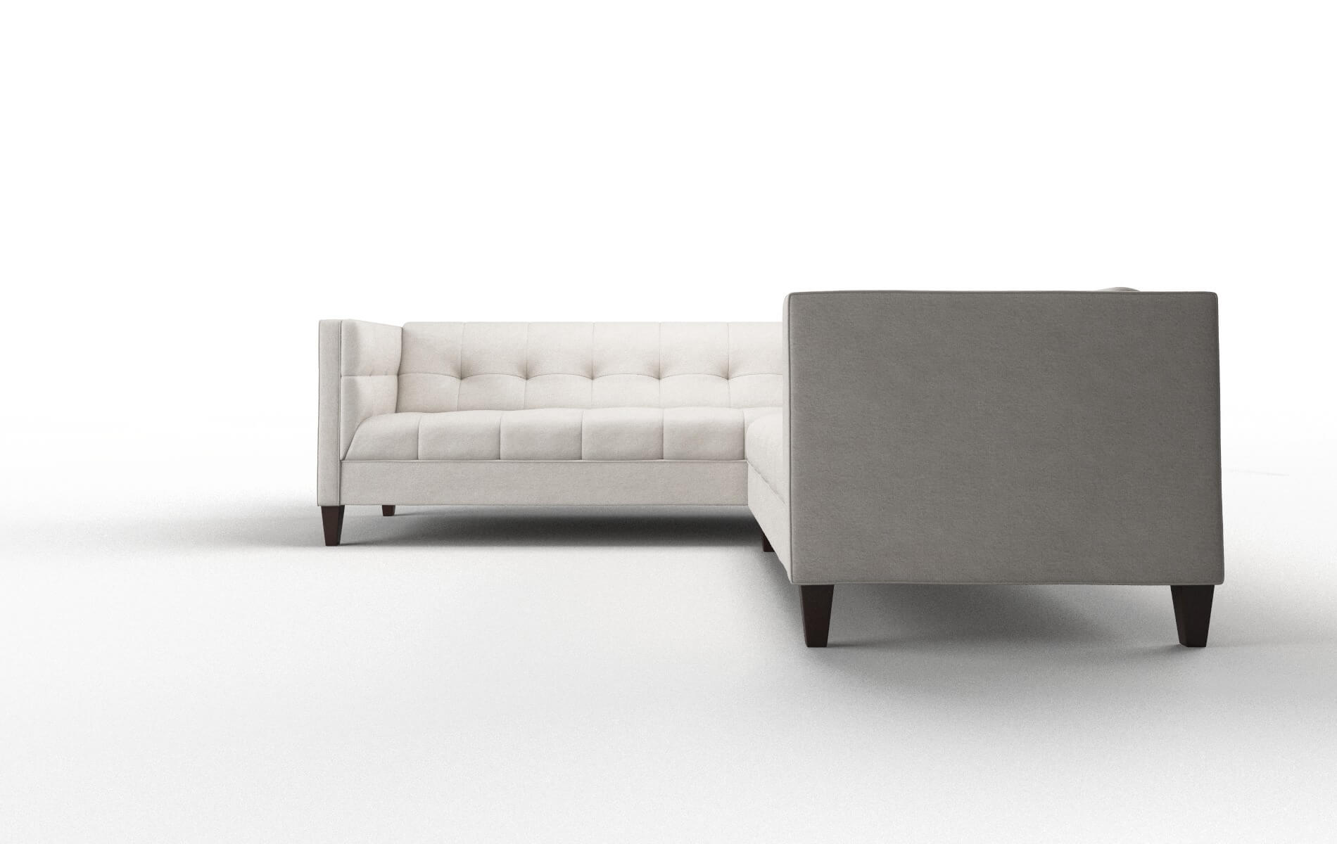Messina Suave Dove Sectional espresso legs 5