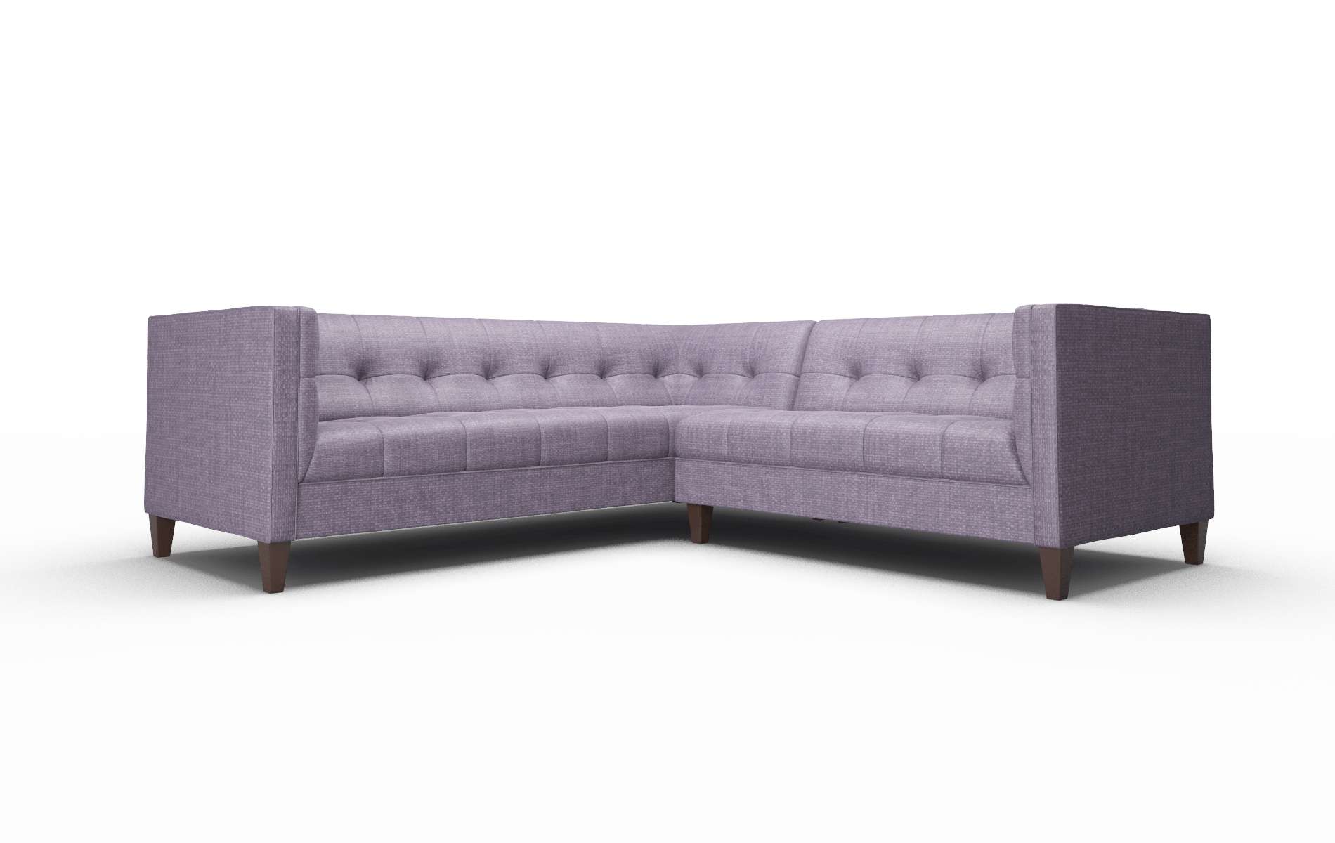 Messina Tess Blackberry Sectional espresso legs 1