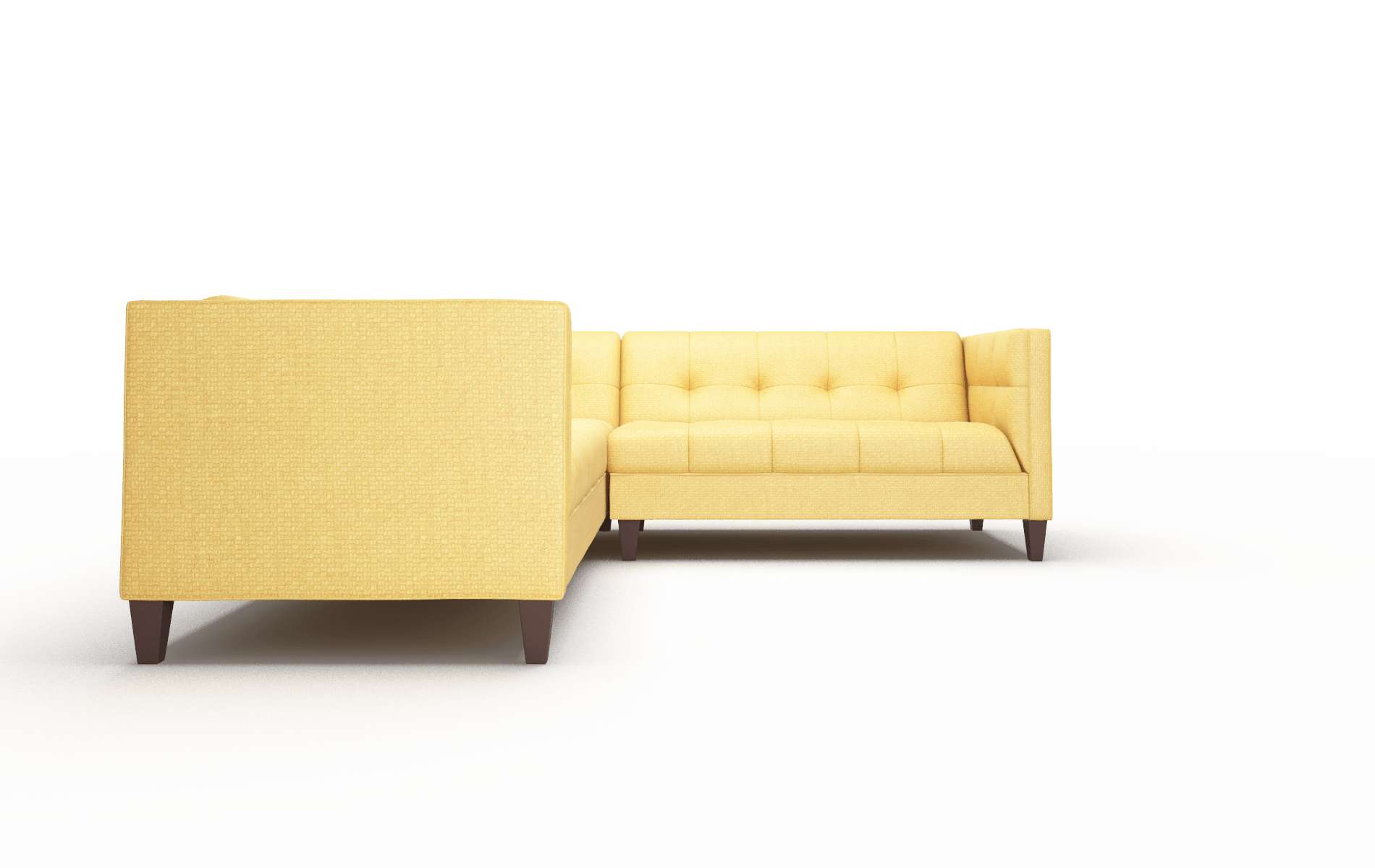Messina Tess Turmeric Sectional espresso legs 2