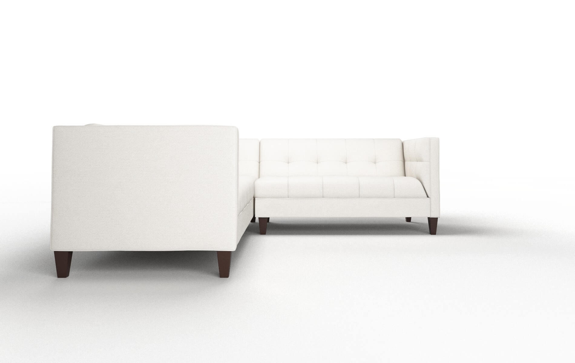 Messina Venice Eggshell Sectional espresso legs 2