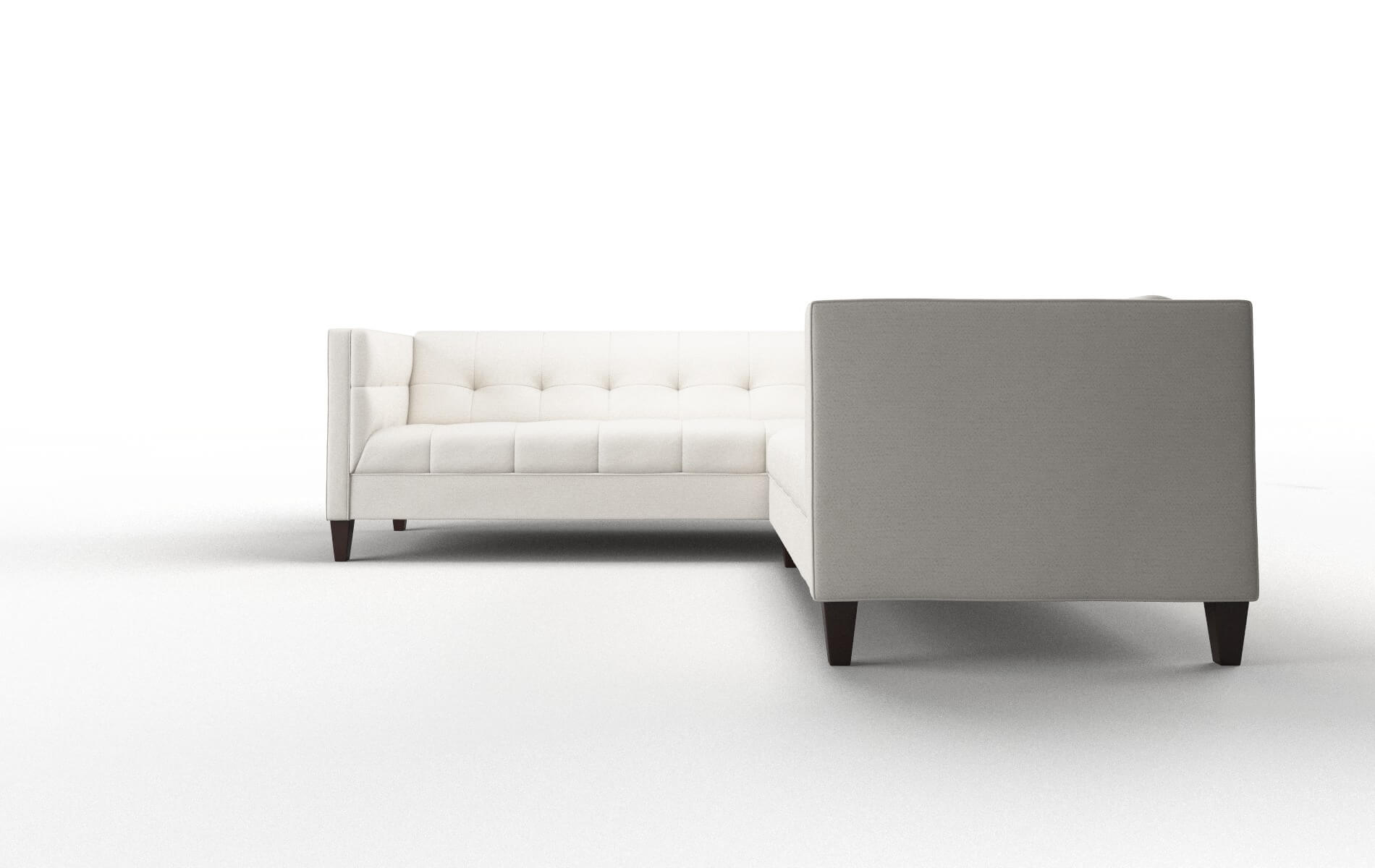 Messina Venice Eggshell Sectional espresso legs 5