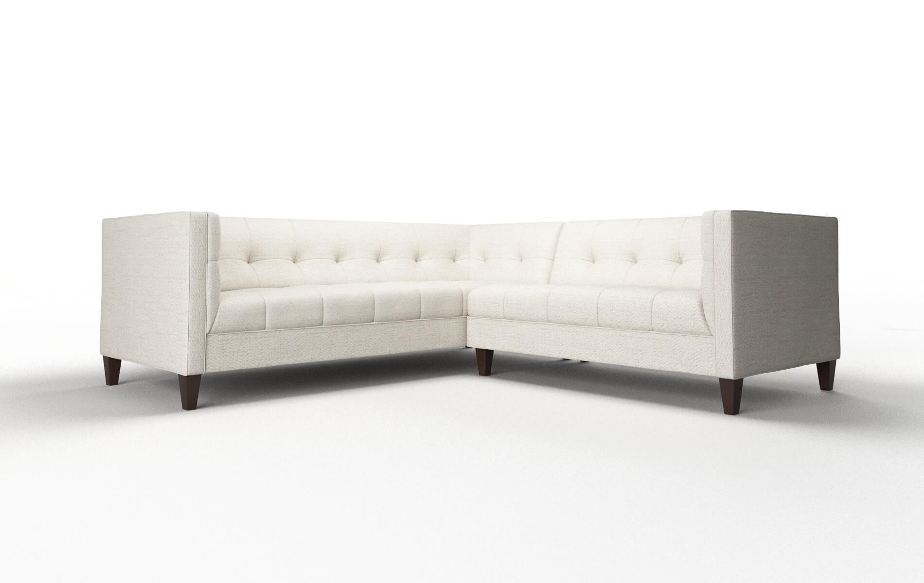 Messina Venus Cream Sectional espresso legs 1