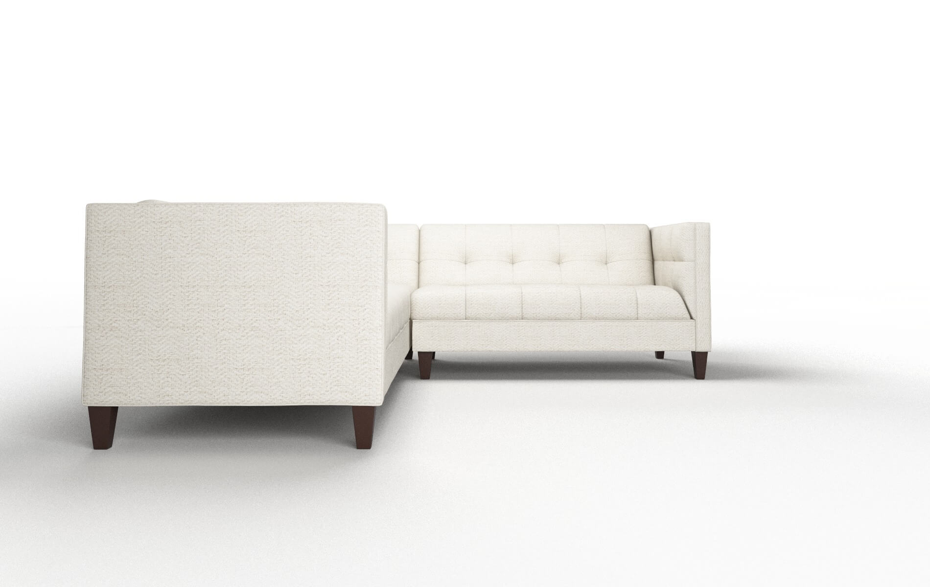 Messina Venus Cream Sectional espresso legs 2