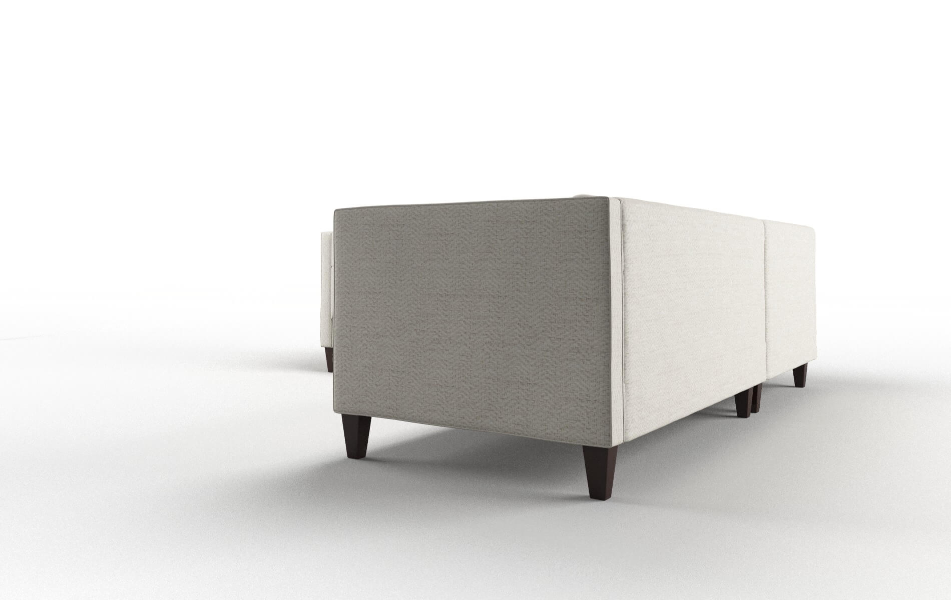 Messina Venus Cream Sectional espresso legs 4