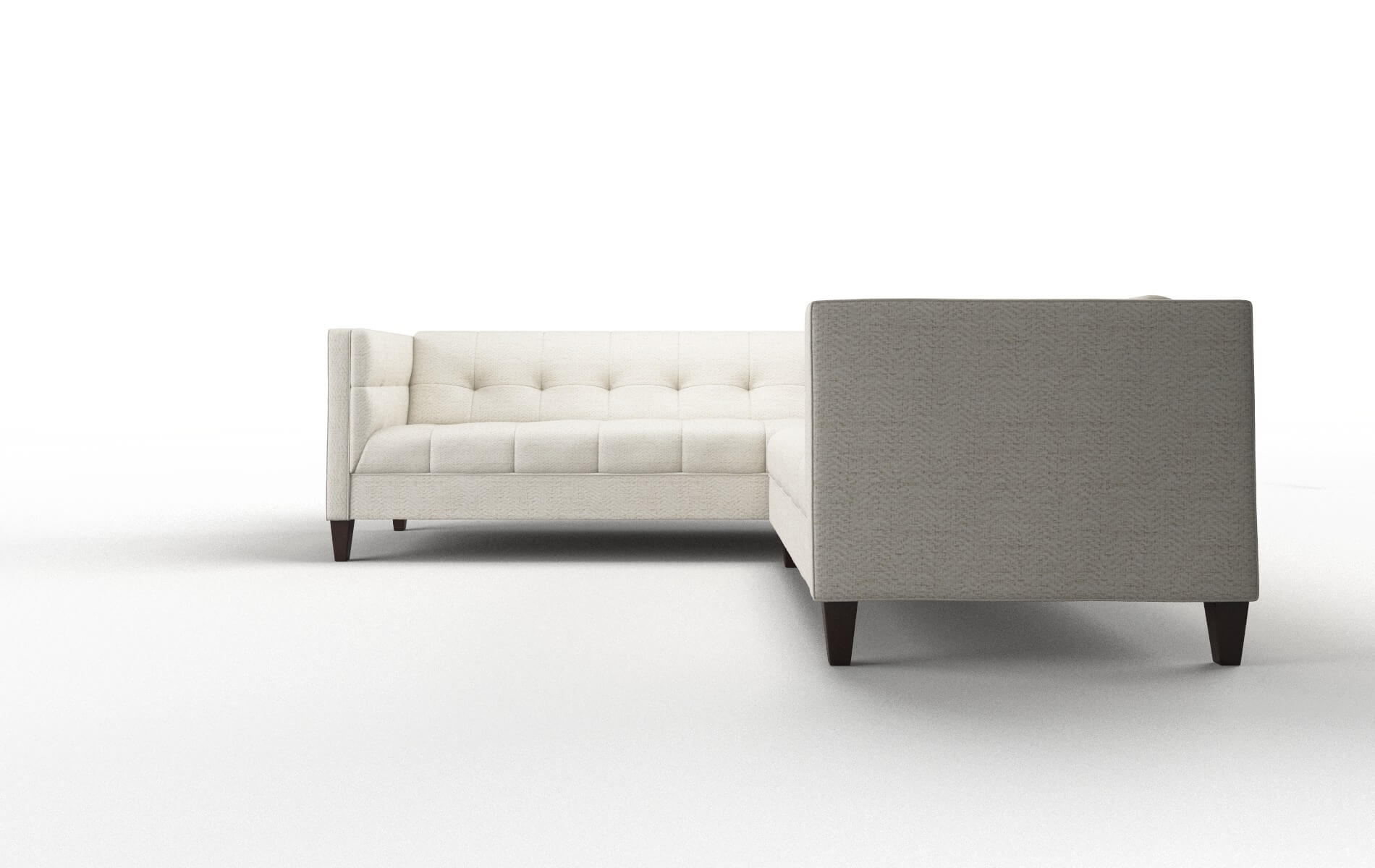 Messina Venus Cream Sectional espresso legs 5