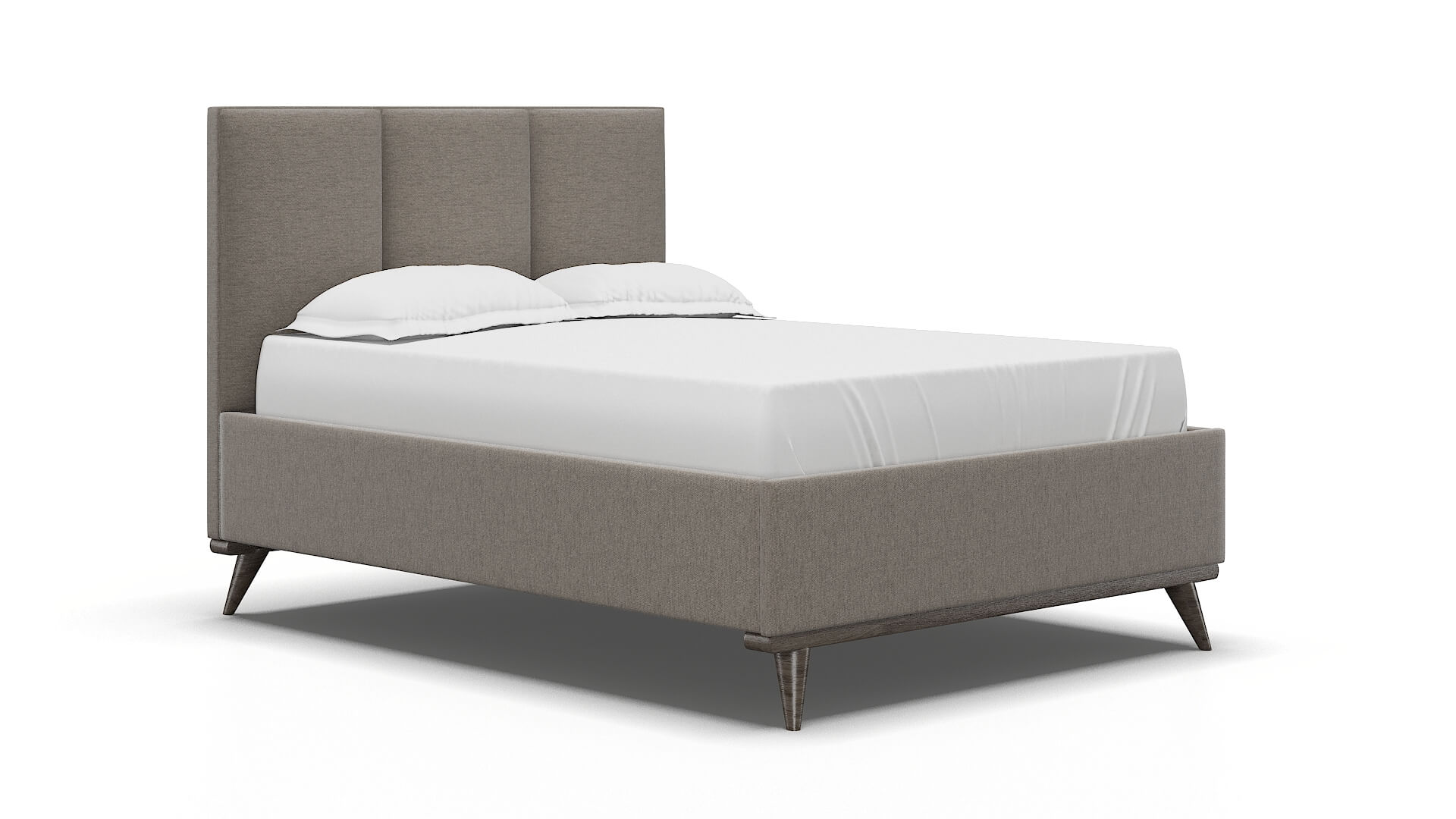 Mia Cosmo Taupe Bed espresso legs 2