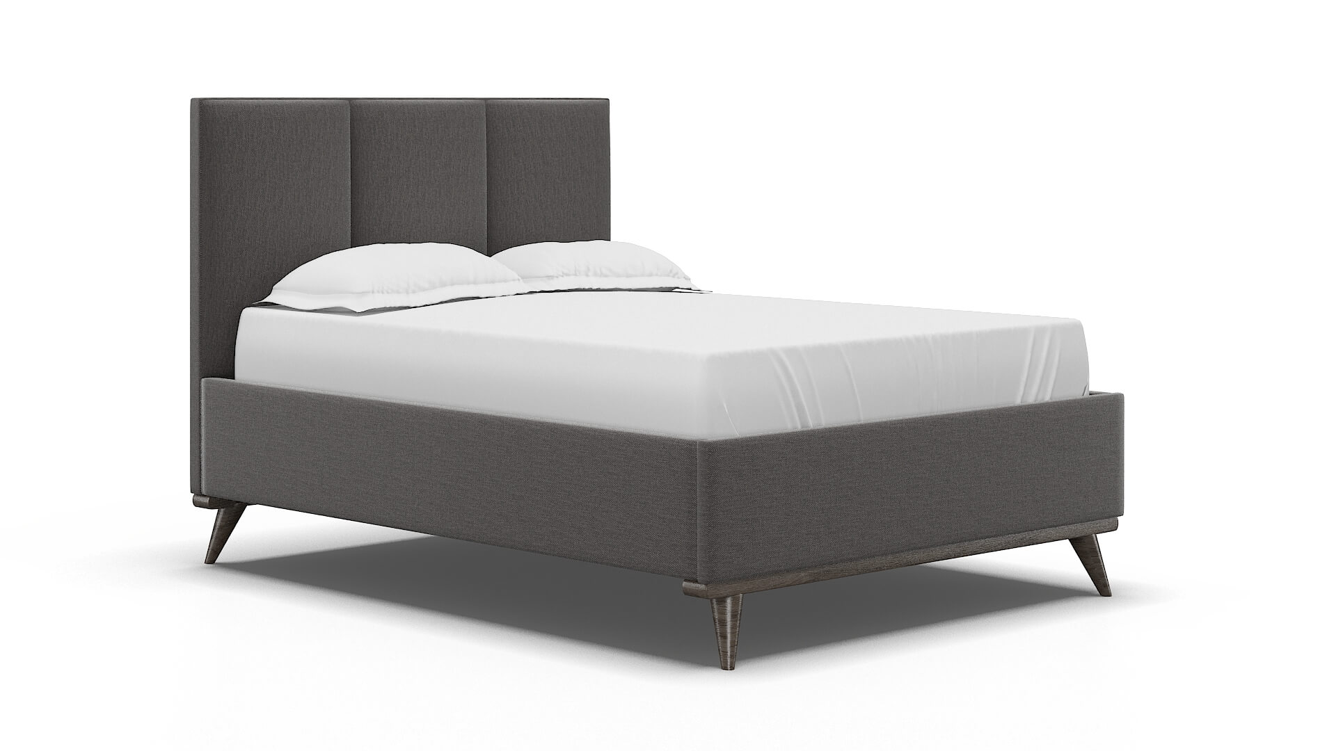 Mia Oscar Charcoal Bed espresso legs 2