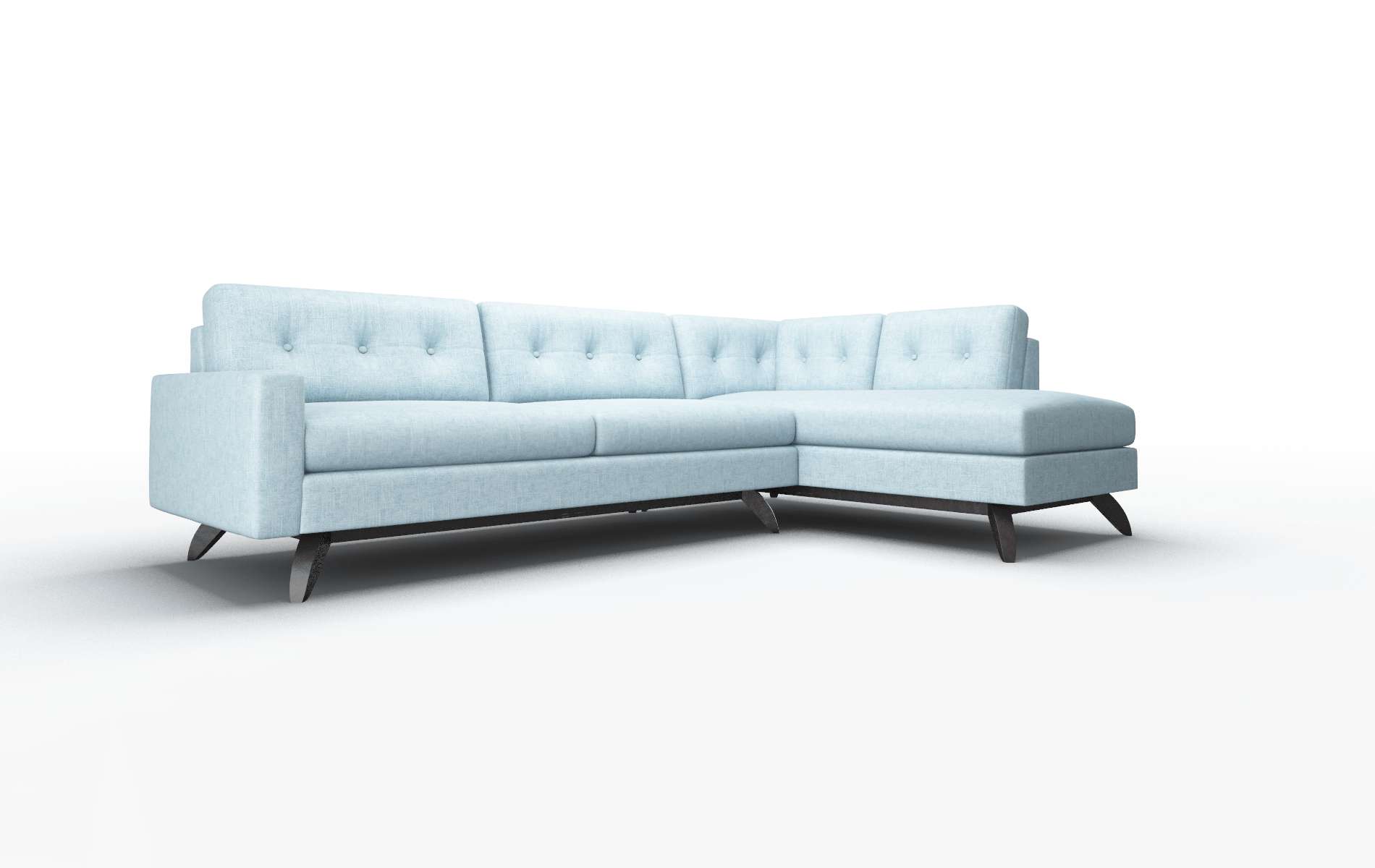 Milan Atlas Turquoise Panel espresso legs 2