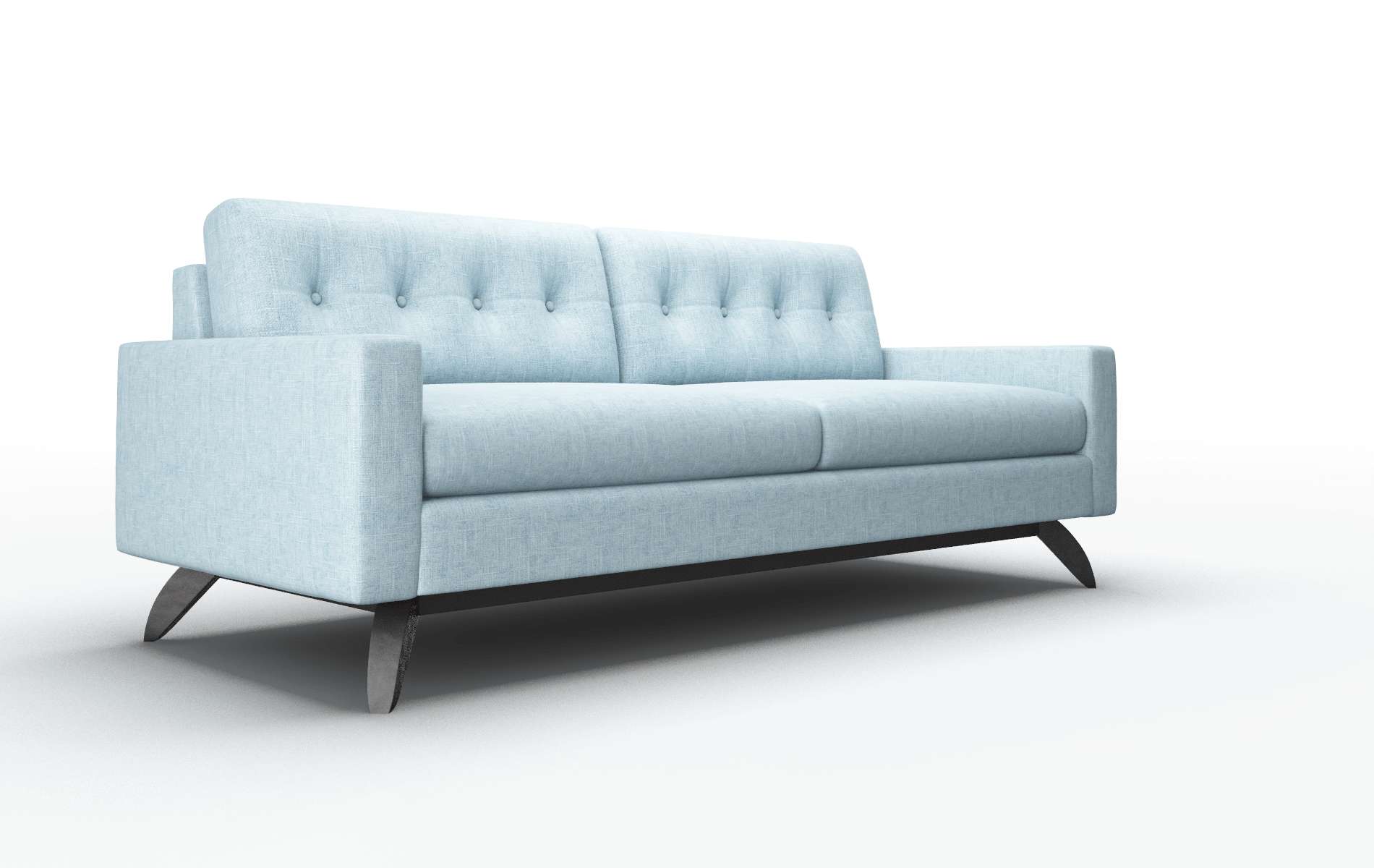 Milan Atlas Turquoise Sofa espresso legs 2