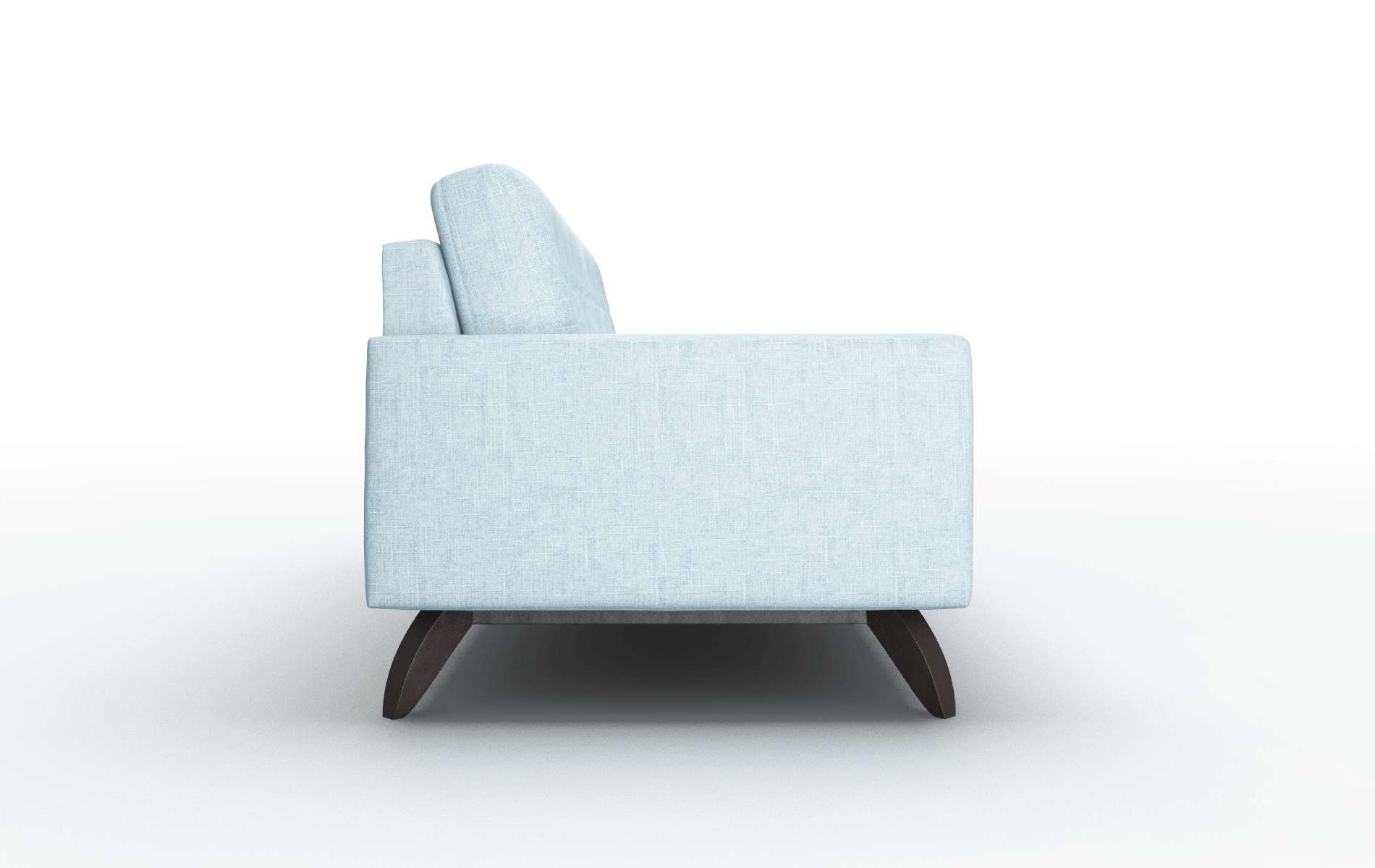 Milan Atlas Turquoise Sofa espresso legs 3