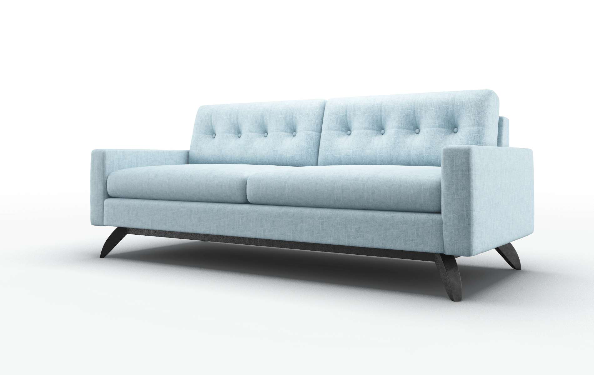 Milan Atlas Turquoise Sofa espresso legs 4