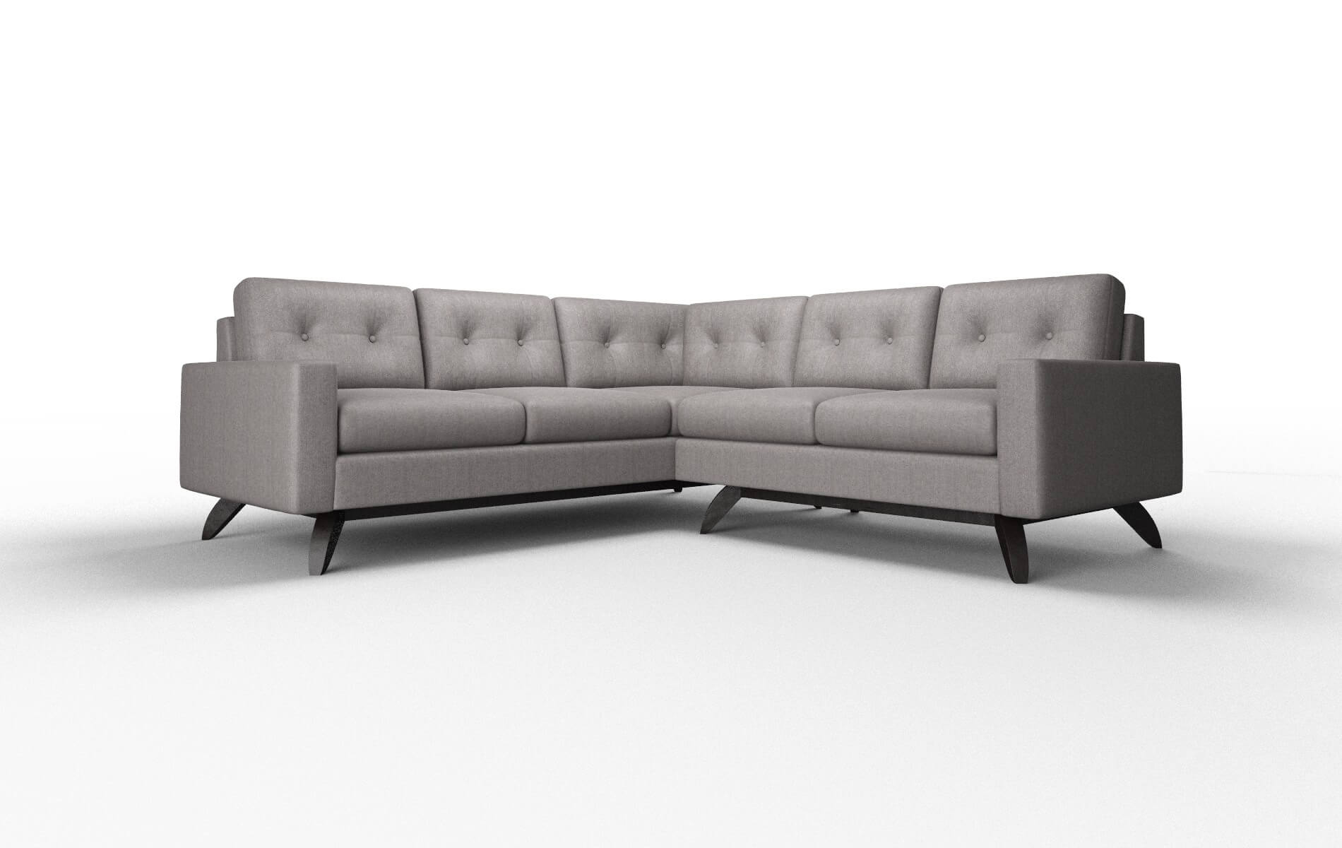 Milan Atlas_plz Silver Sectional espresso legs 1