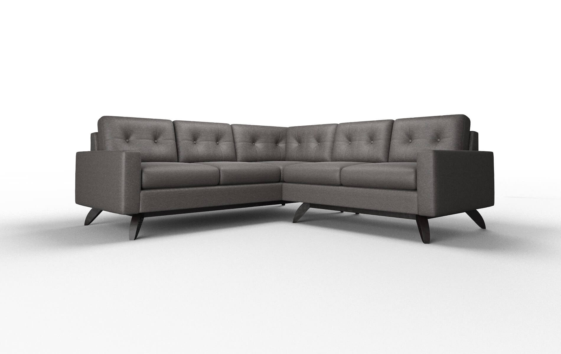 Milan Avenger Denim Sectional espresso legs 1