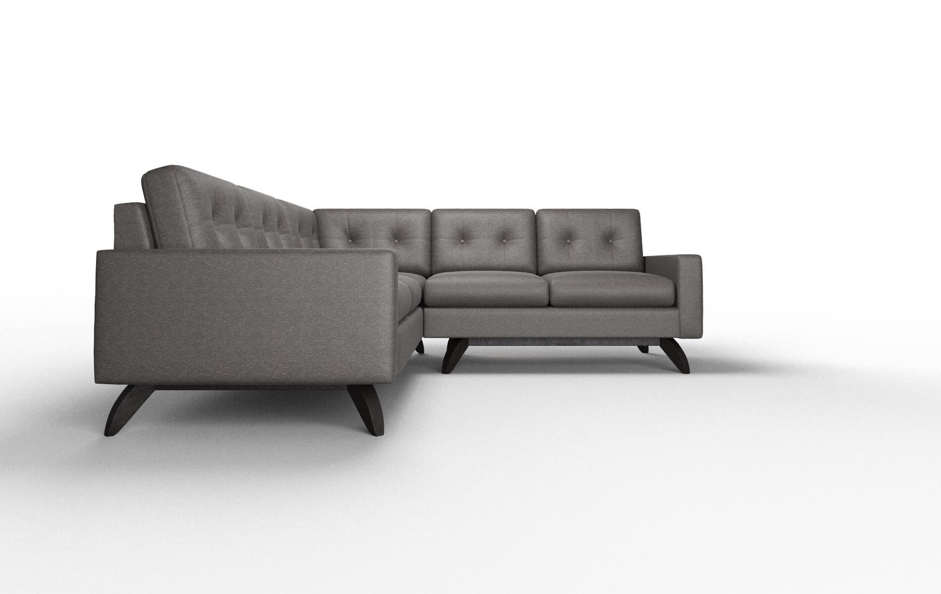 Milan Avenger Denim Sectional espresso legs 2