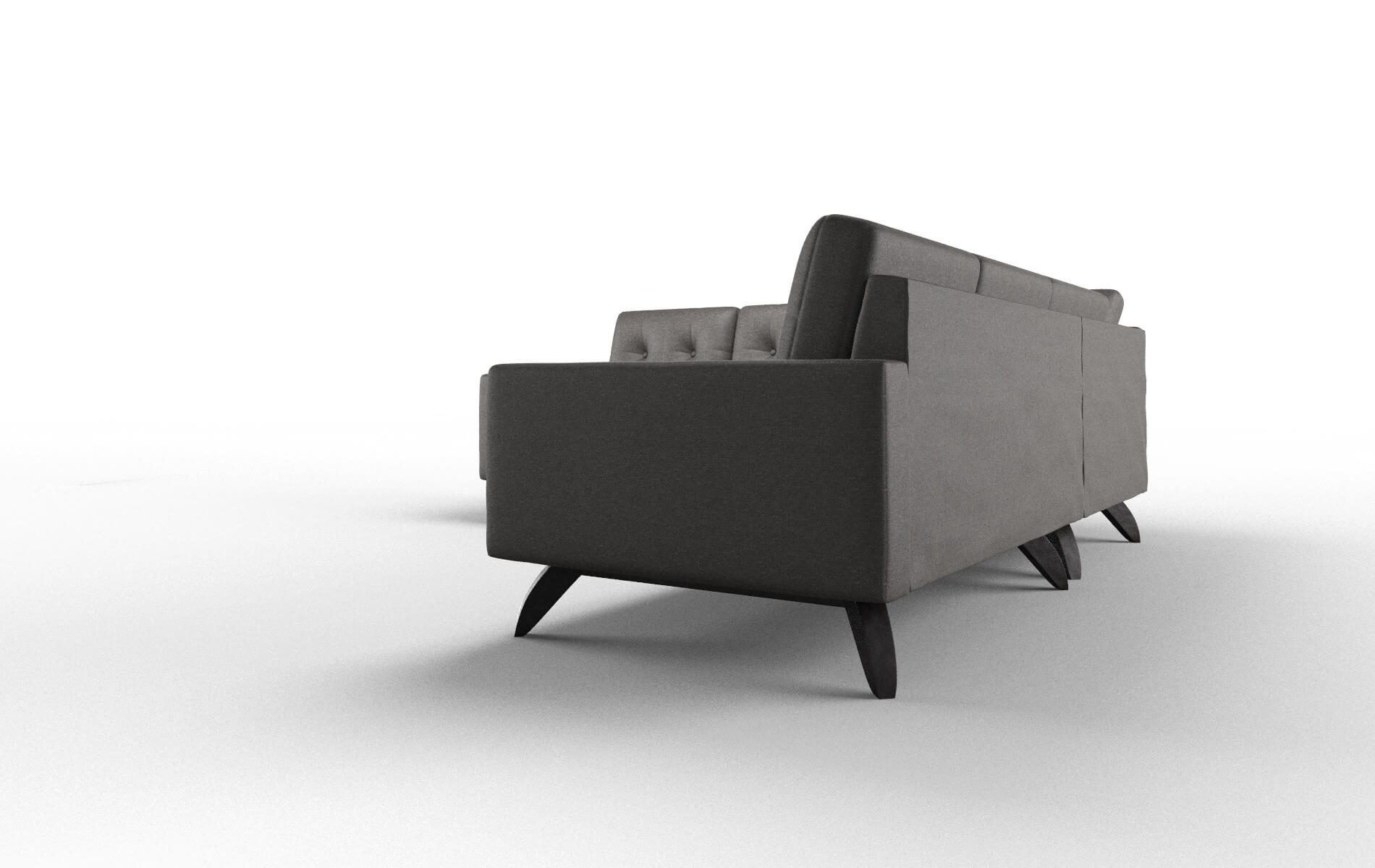 Milan Avenger Denim Sectional espresso legs 4