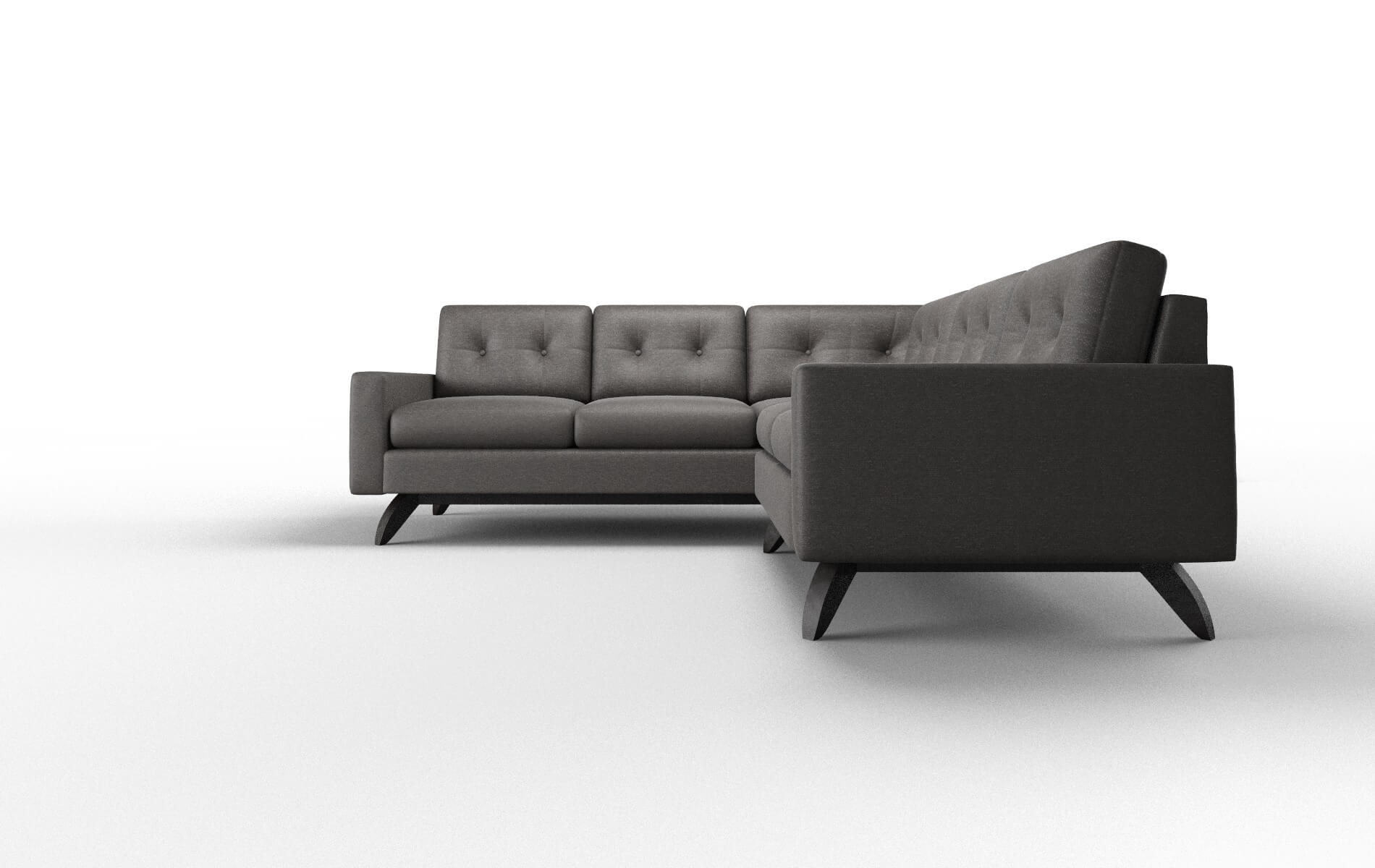 Milan Avenger Denim Sectional espresso legs 5